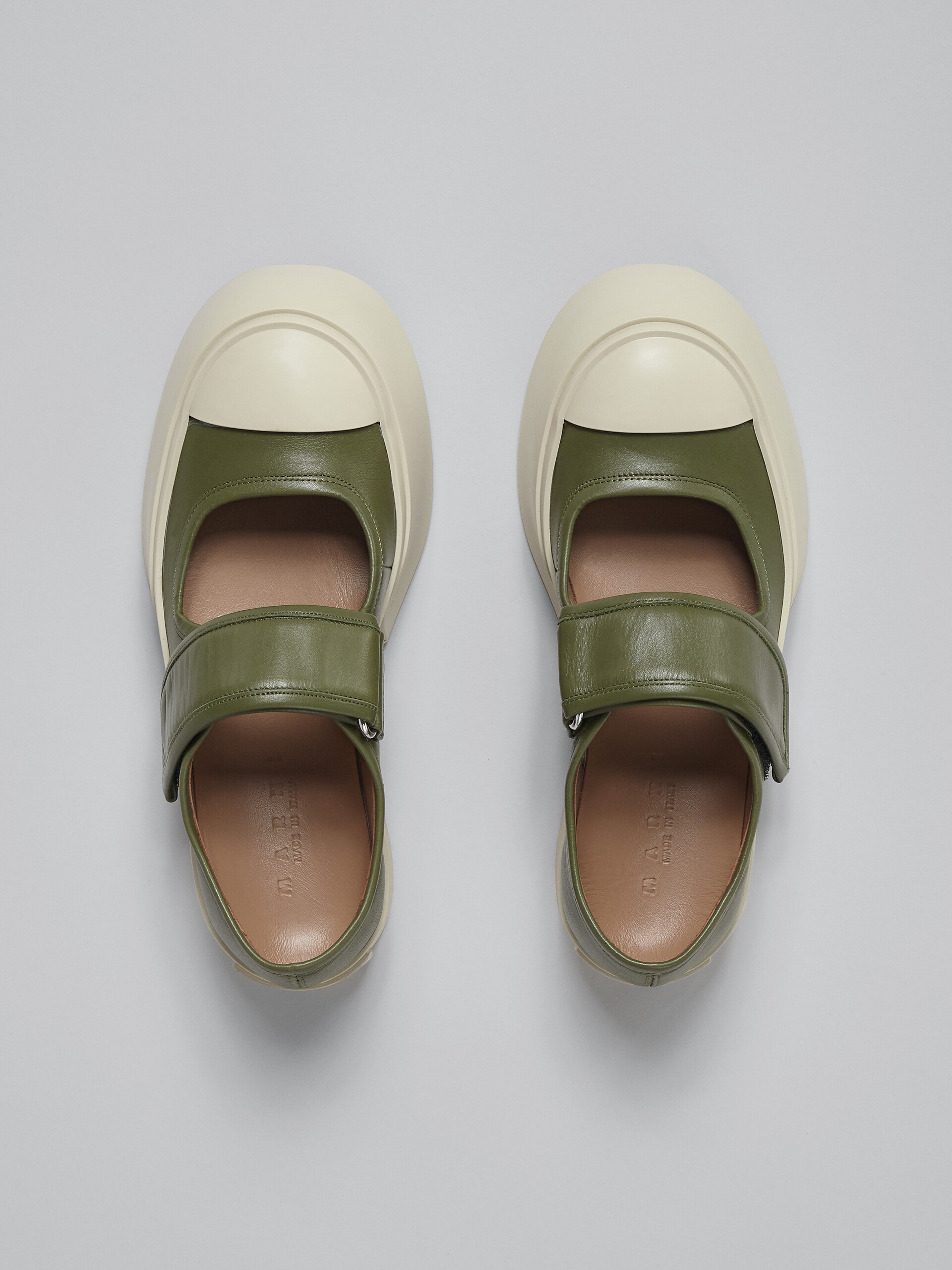 GREEN NAPPA LEATHER PABLO MARY-JANE SNEAKER - 4