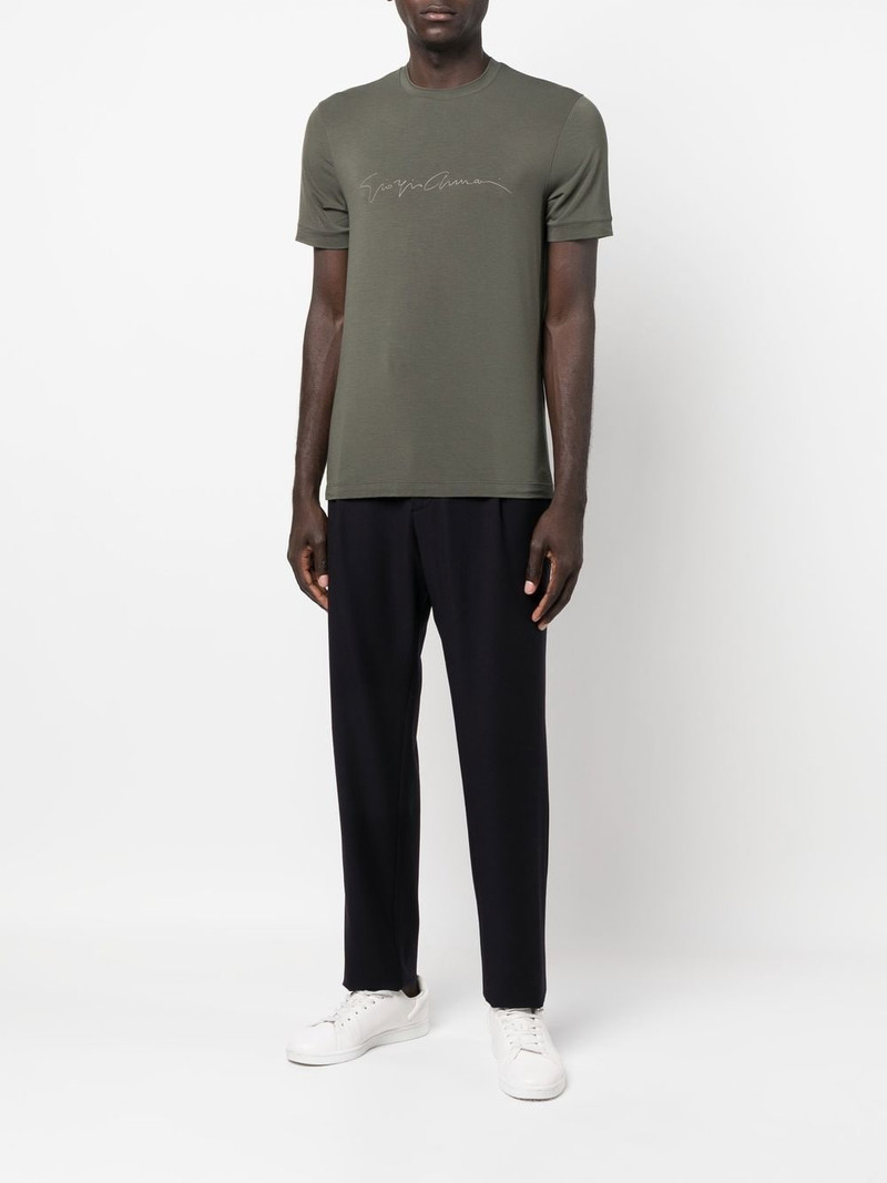 GIORGIO ARMANI drawstring virgin wool track trousers outlook