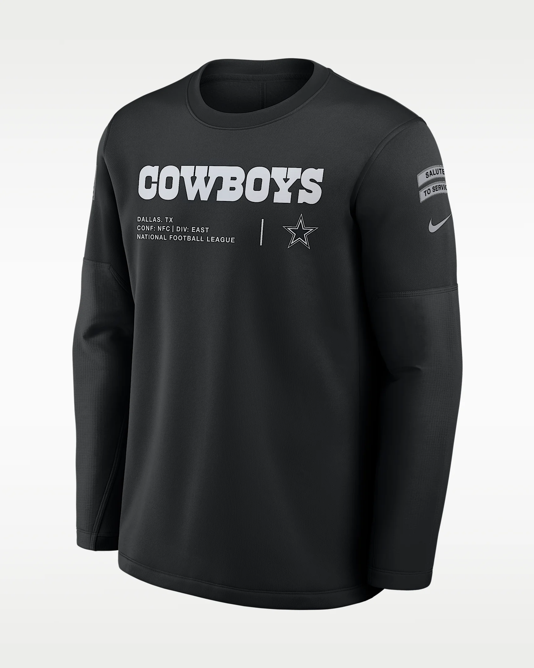 Dallas Cowboys Salute to Service Sideline Coaches Men's Nike NFL Pullover Crew - 1