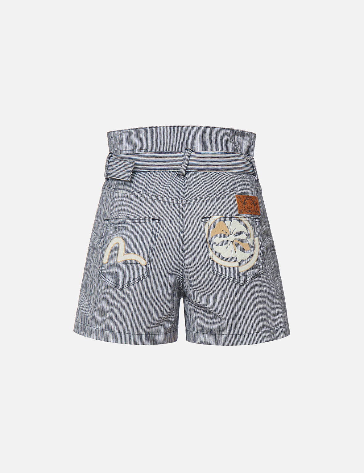 Kamon Print Paper Bag Dobby Shorts - 8