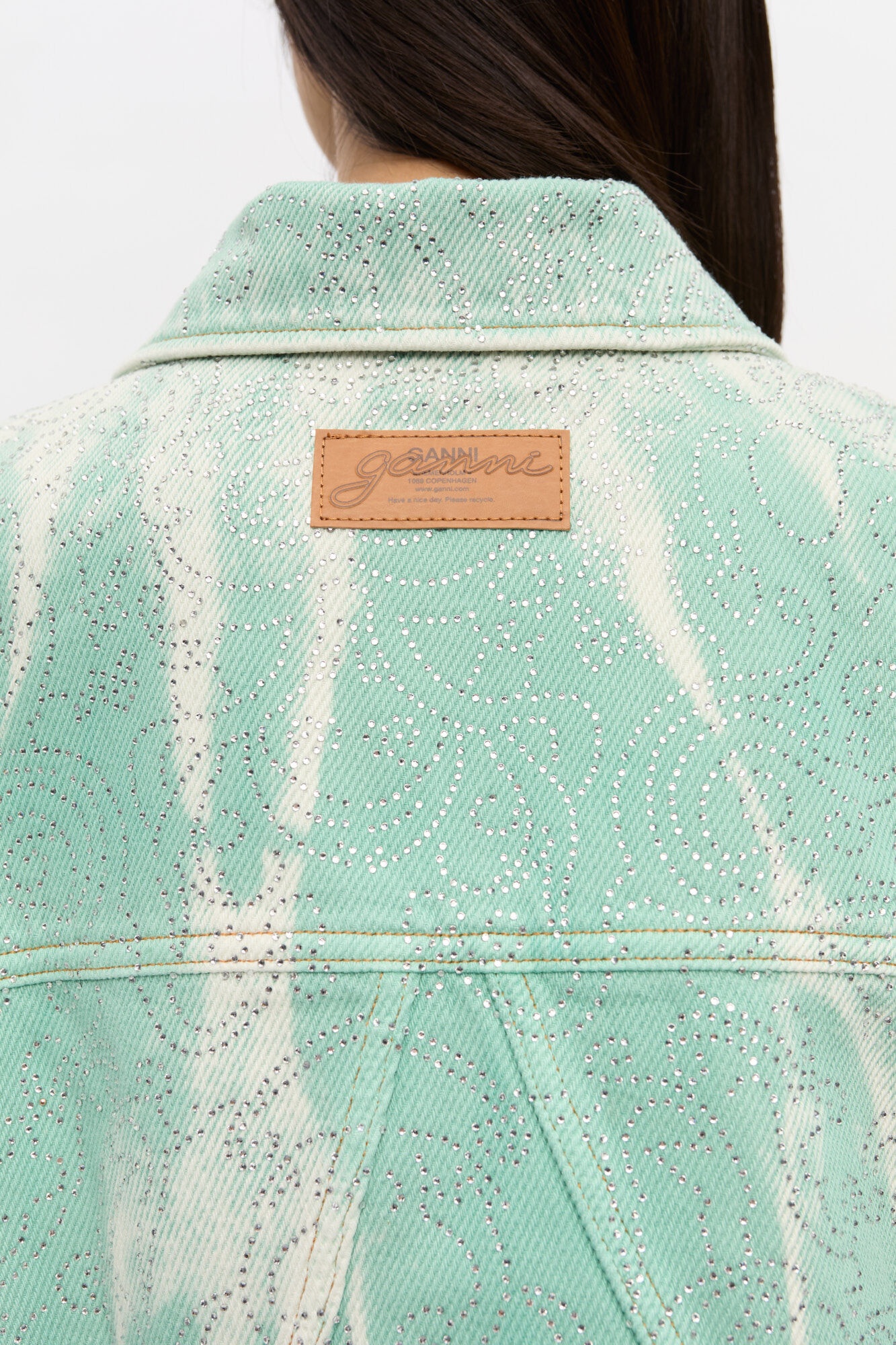GREEN WASHED DENIM JACKET - 5