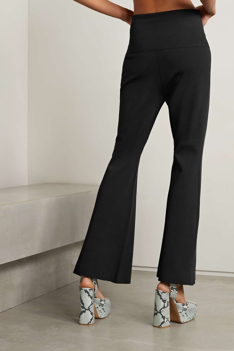 Layered stretch-knit flared pants 3