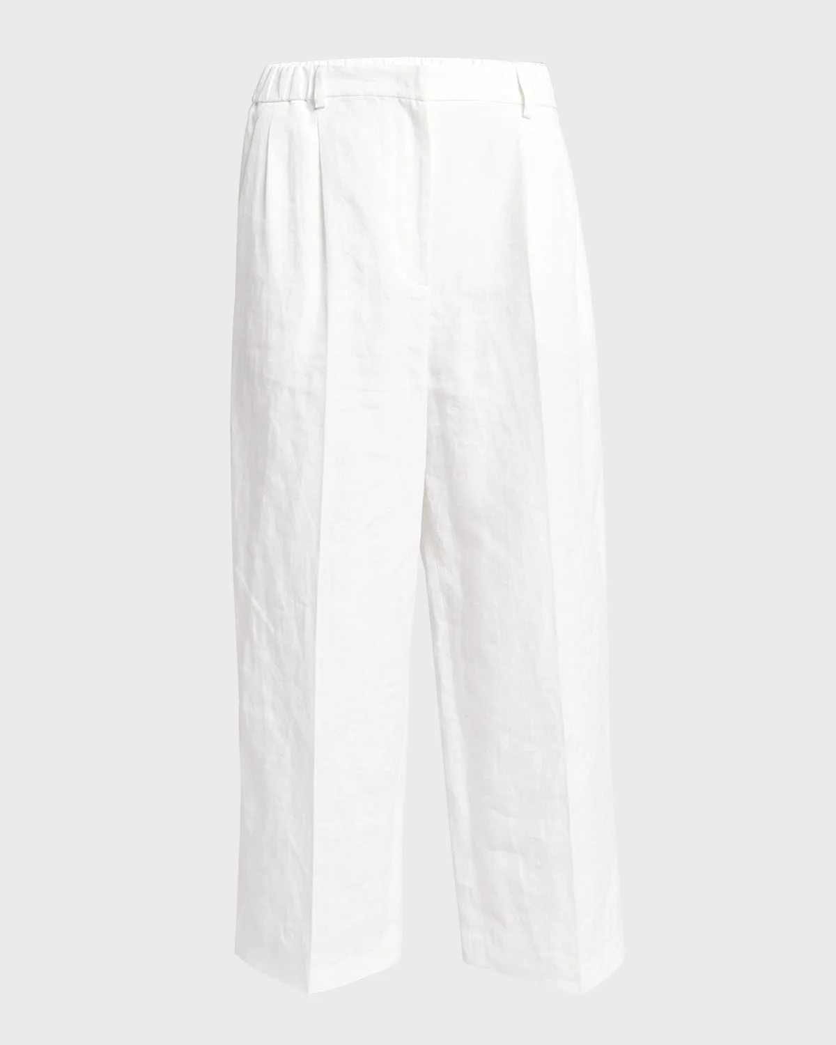 Linen Straight-Leg Trousers - 1