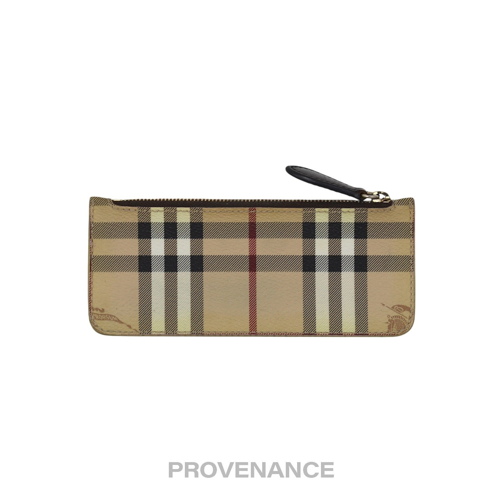 Burberry Zip Pouch - Haymarket Check Chocolate Brown - 2