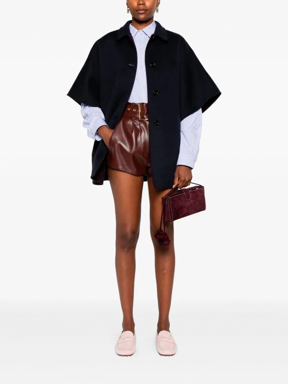 Gucci Women Reversible `Gg` Silk Wool Coat - 2