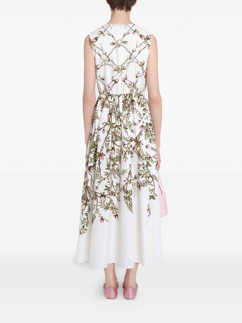 floral-print midi dress - 3