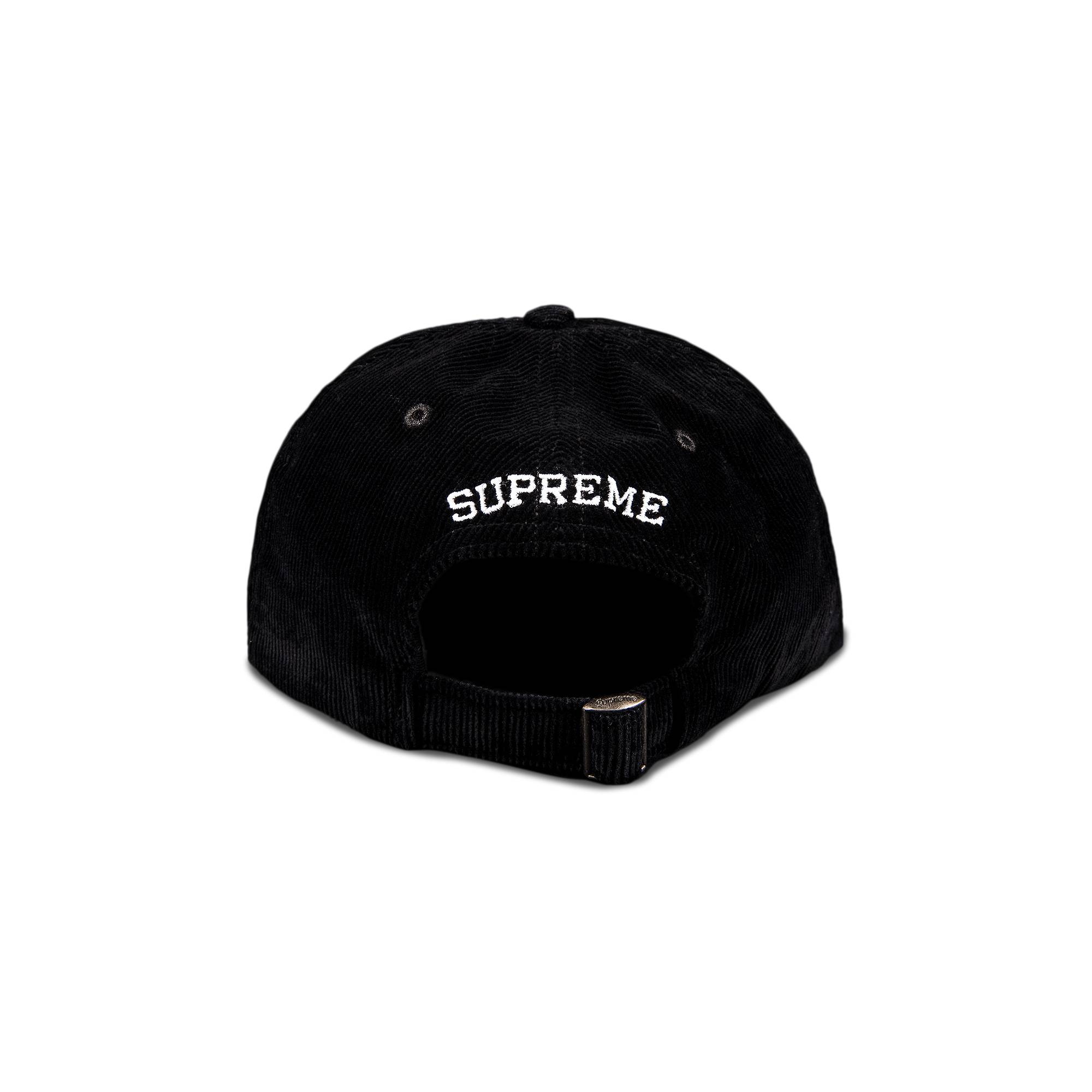 Supreme Supreme Fine Wale Corduroy S Logo 6-Panel 'Black' | REVERSIBLE