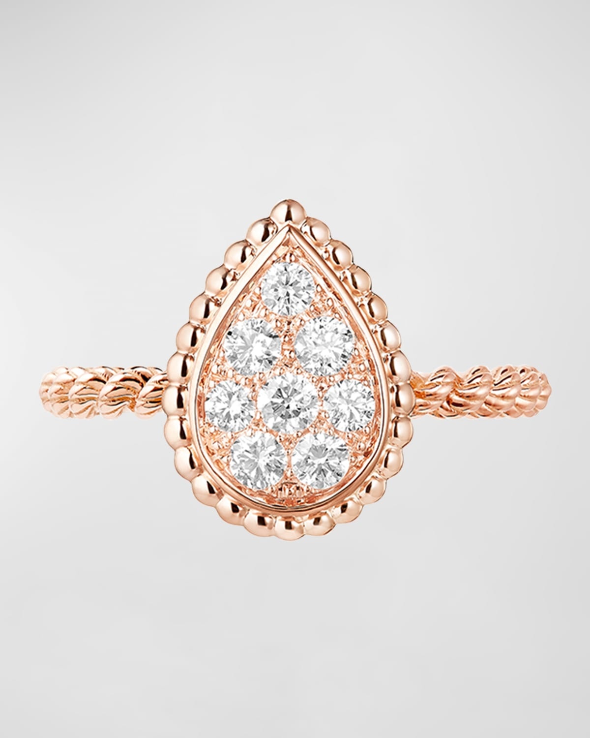 Pink Gold Serpent Boheme Diamond Ring, Size 53 - 3