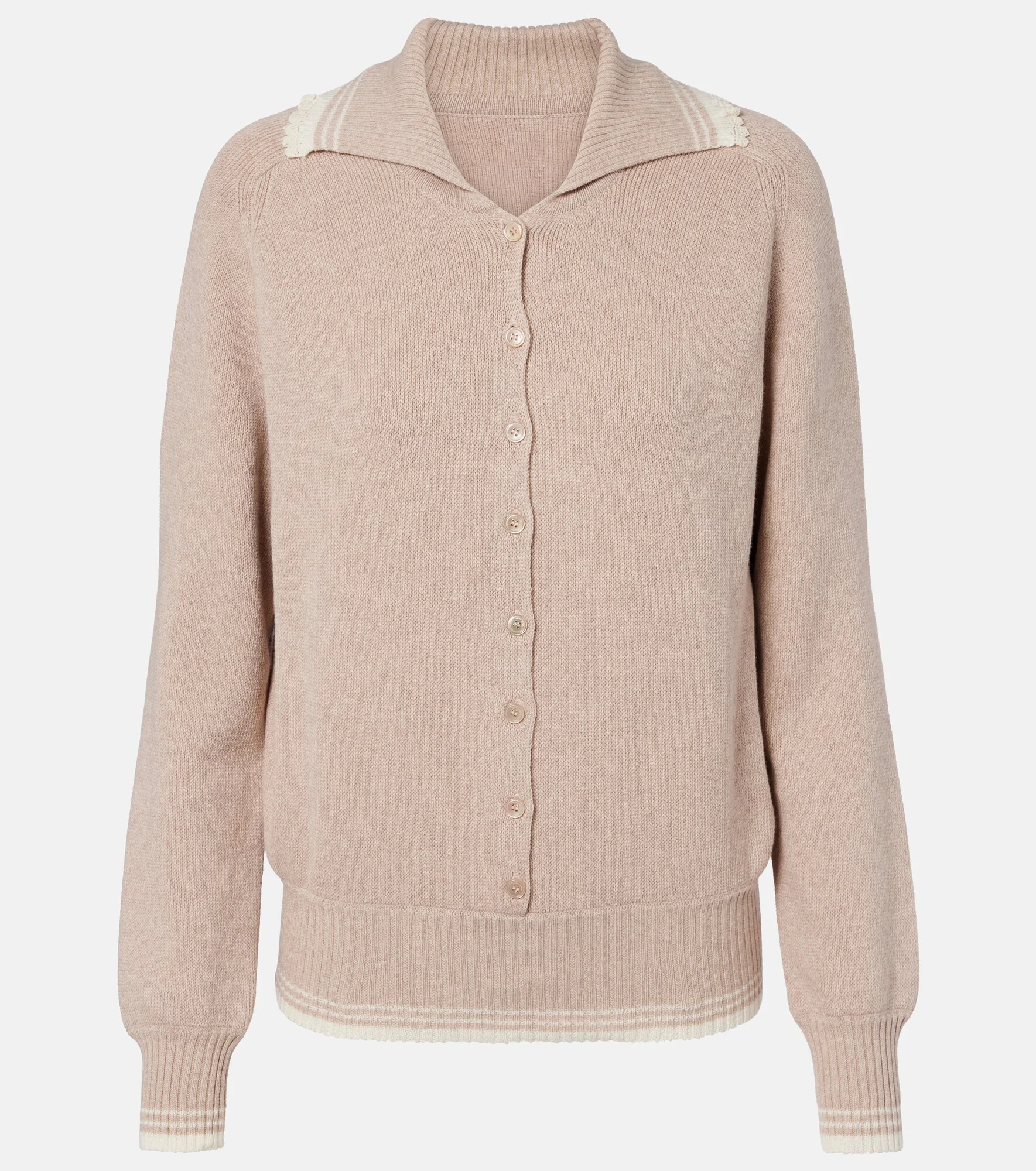Cotton and cashmere cardigan - 1