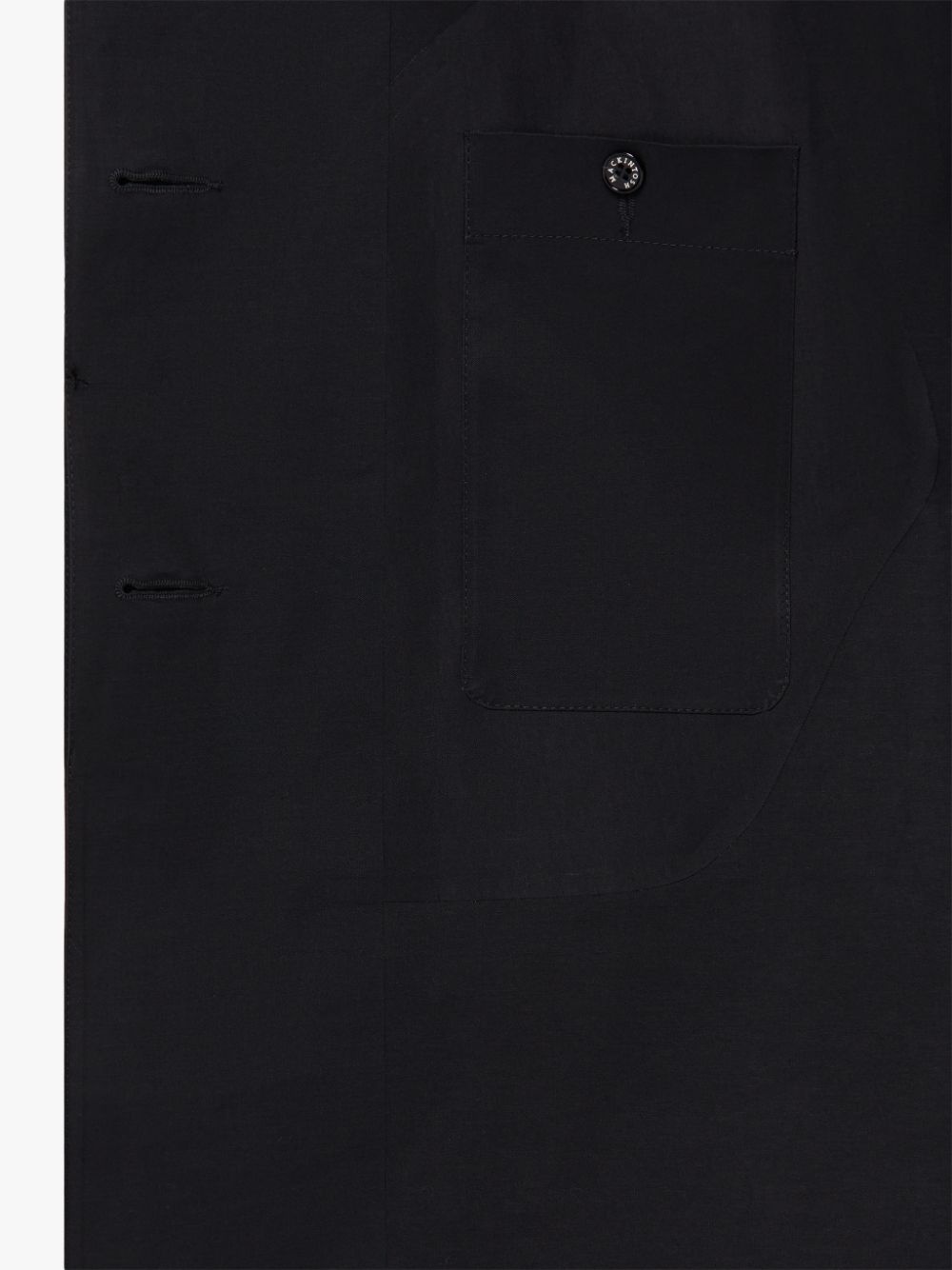 BANTON BLACK BONDED COTTON COAT | LR-1032 - 6