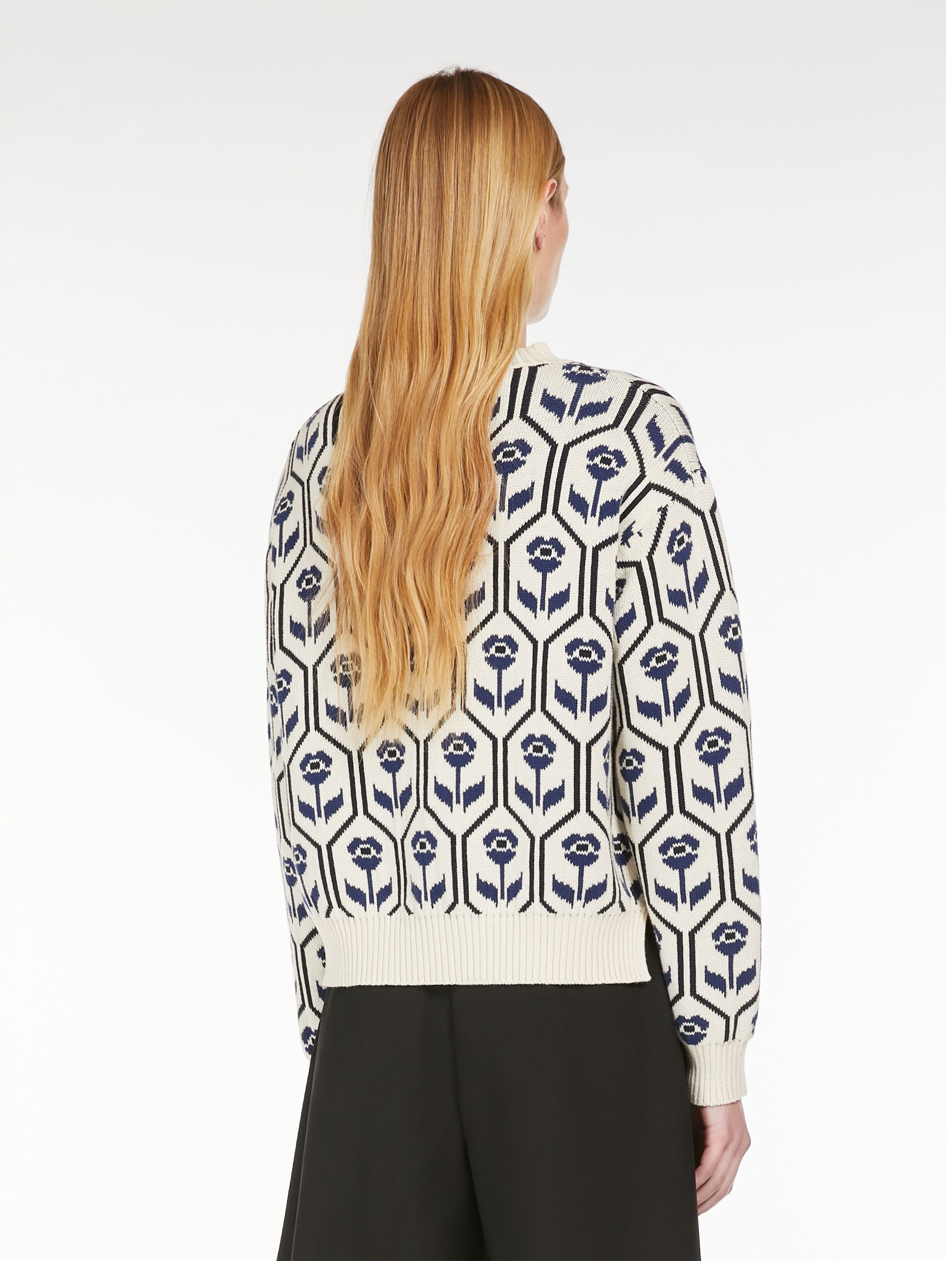 ODEON Jacquard-knit cotton sweater - 4