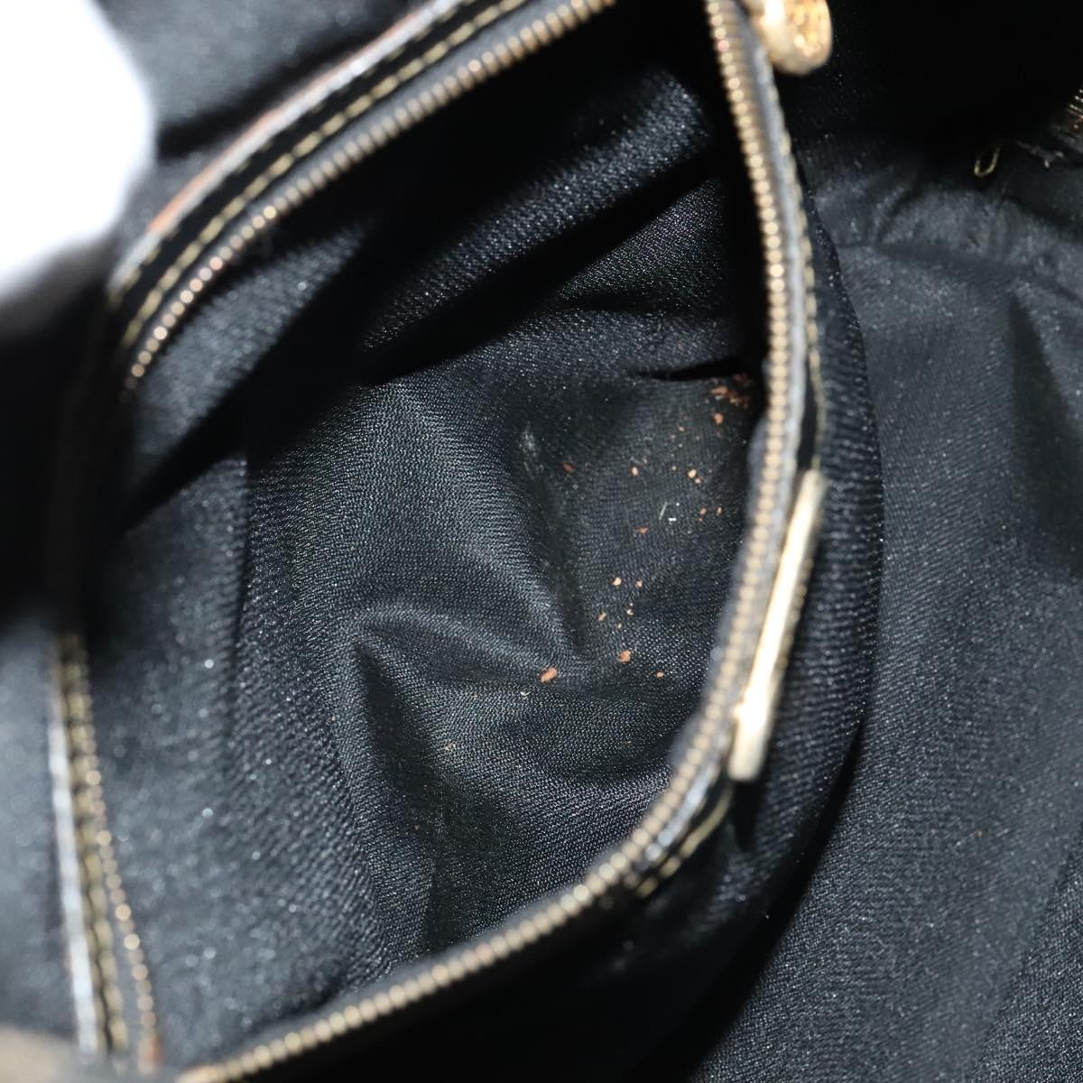 FENDI FENDI Pecan Canvas Backpack Brown Black Gold 