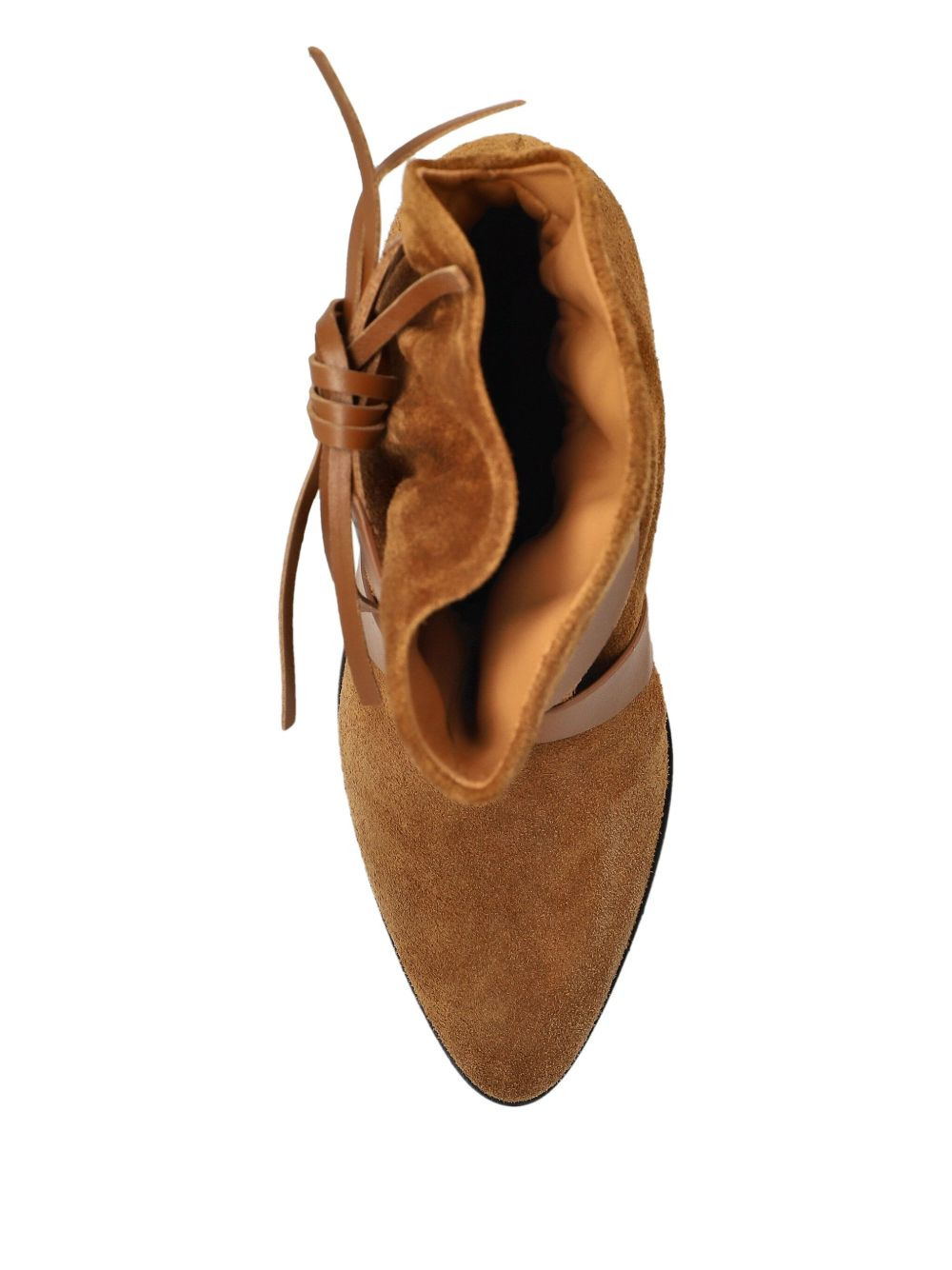 100mm suede wrap-tie ankle boots - 3