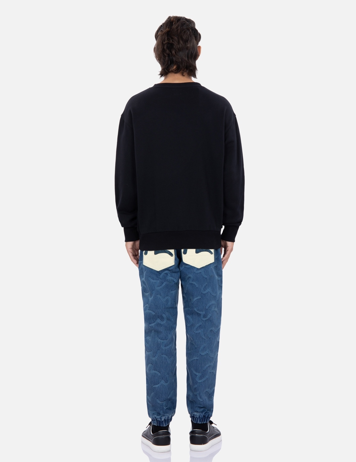 SEAGULL JACQUARD DENIM JOGGER PANTS - 5