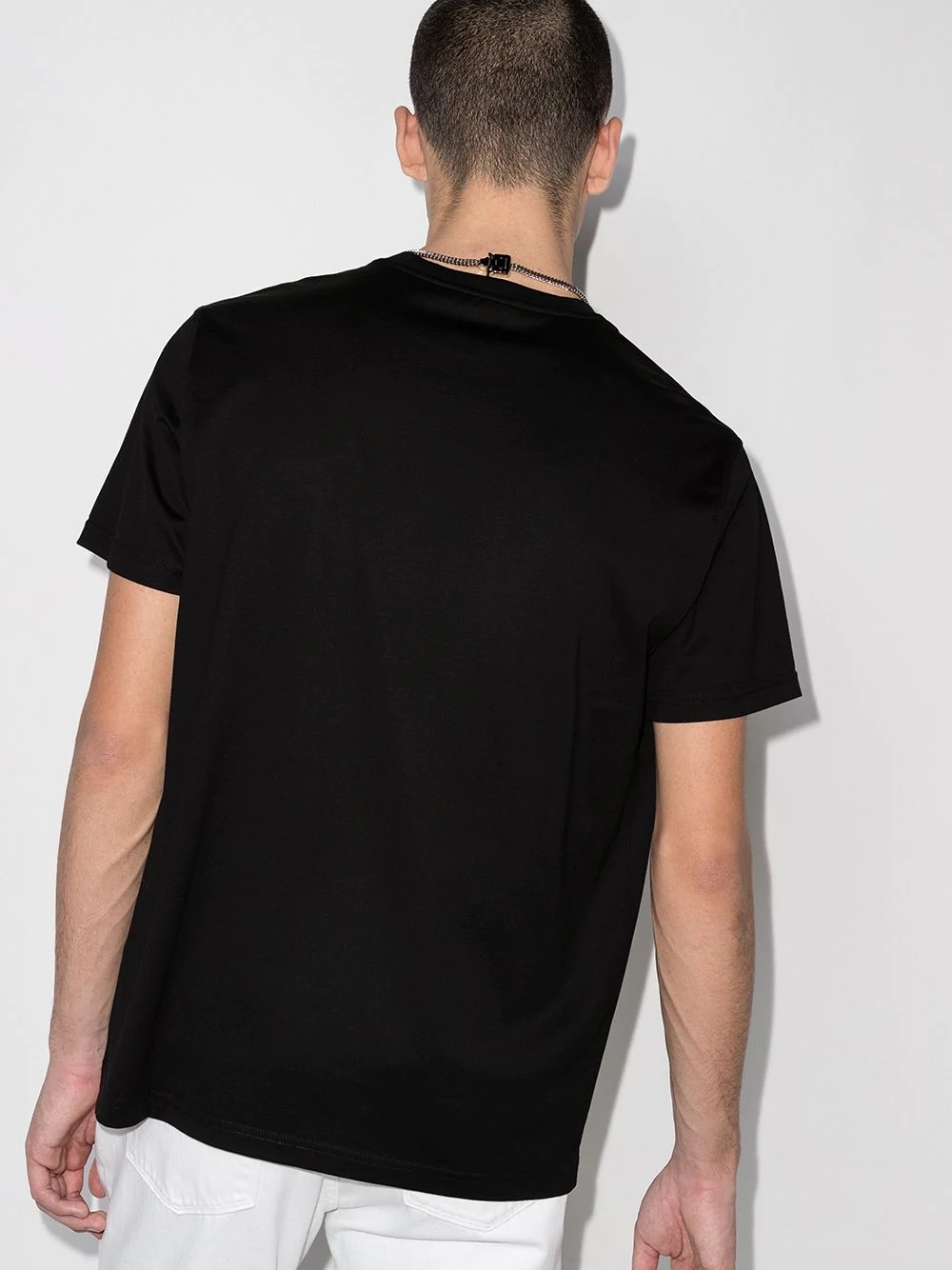 embroidered refracted logo T-shirt - 3