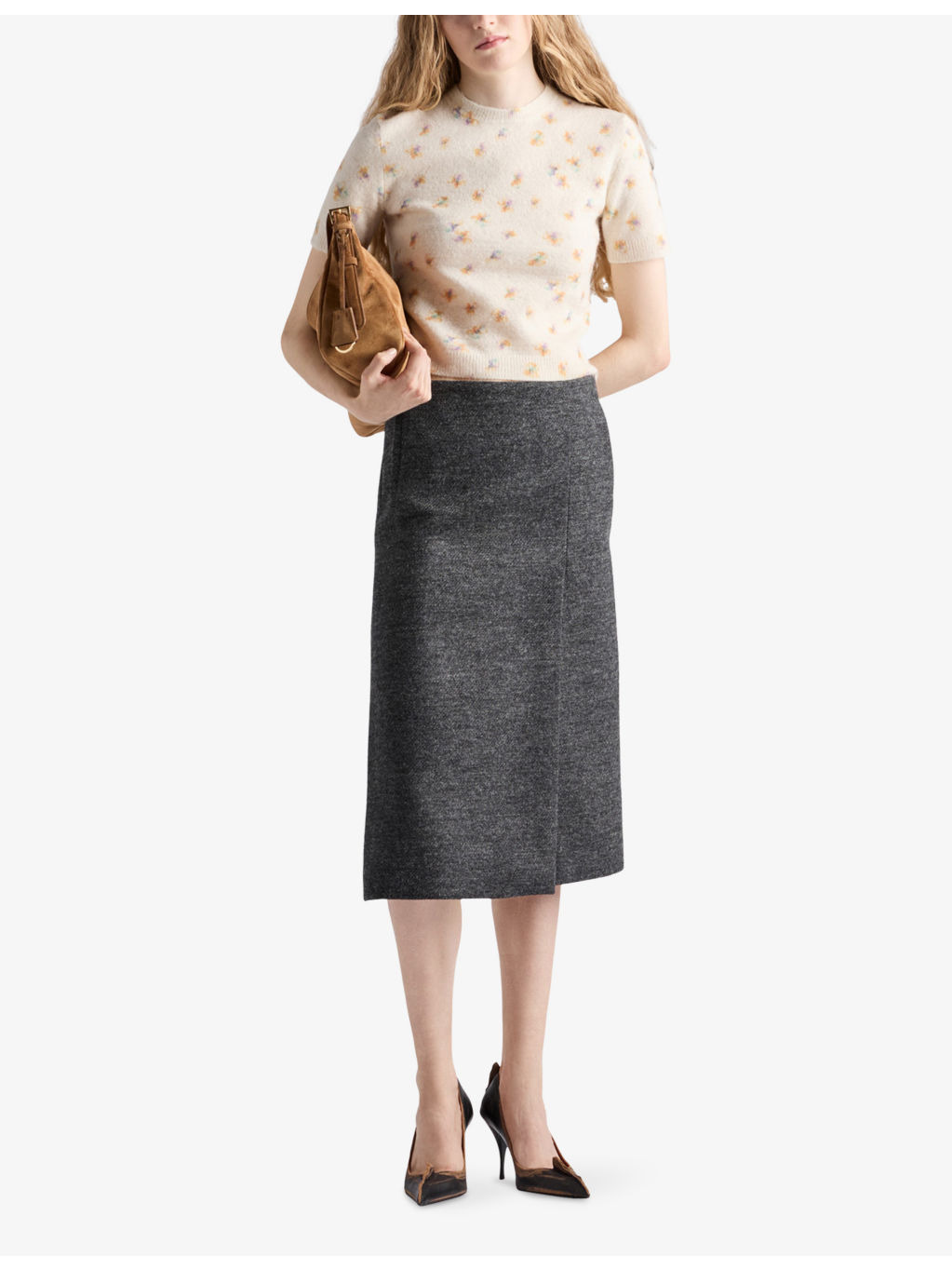 Floral-Intarsia Short-Sleeved Wool Jumper - 2