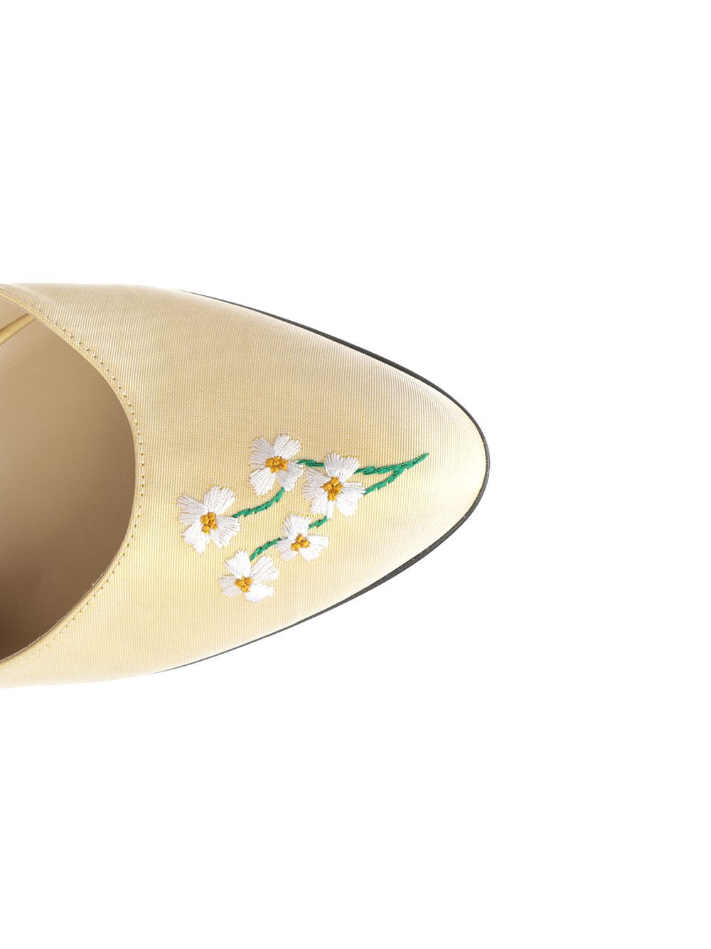 Ankle Strap | Valentino Garavani Hi Dolly | T. 105 | Tess Shantung/Embroidery Daisy Flower/A. Pumps  - 4