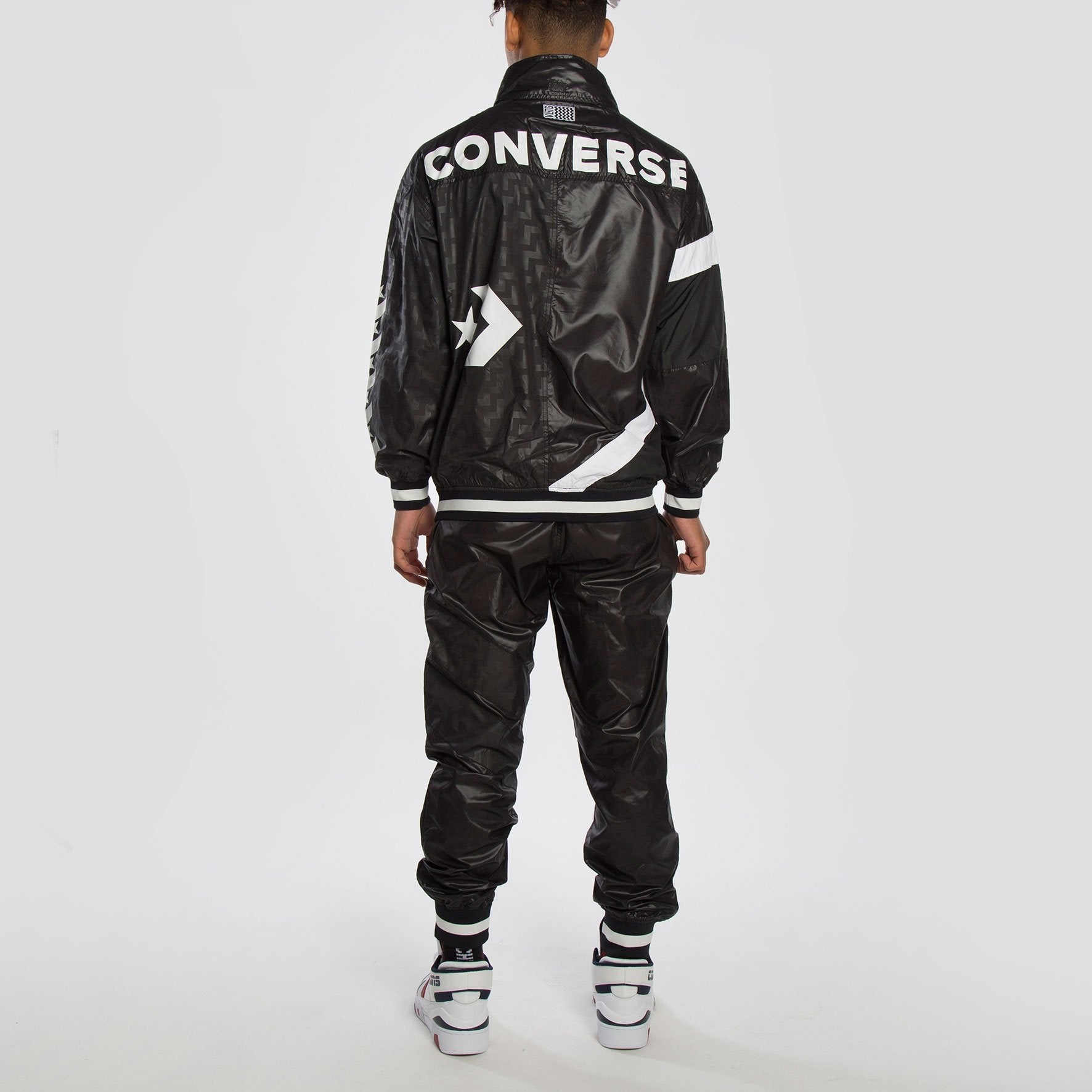 (WMNS) Converse Casual Sports Logo Hooded Jacket Black 10017653-A01 - 8