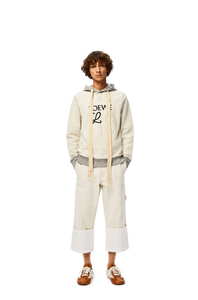 Loewe Reversible anagram embroidered hoodie in cotton outlook