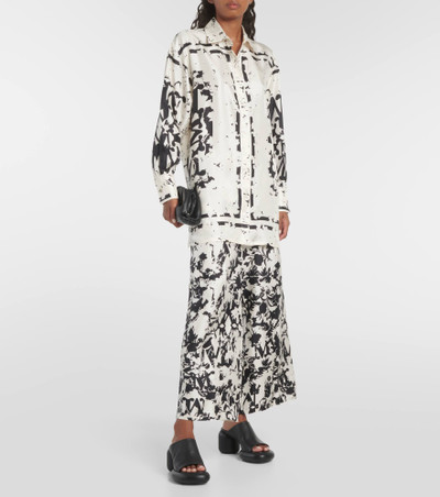 Max Mara Fiordo printed silk wide-leg pants outlook