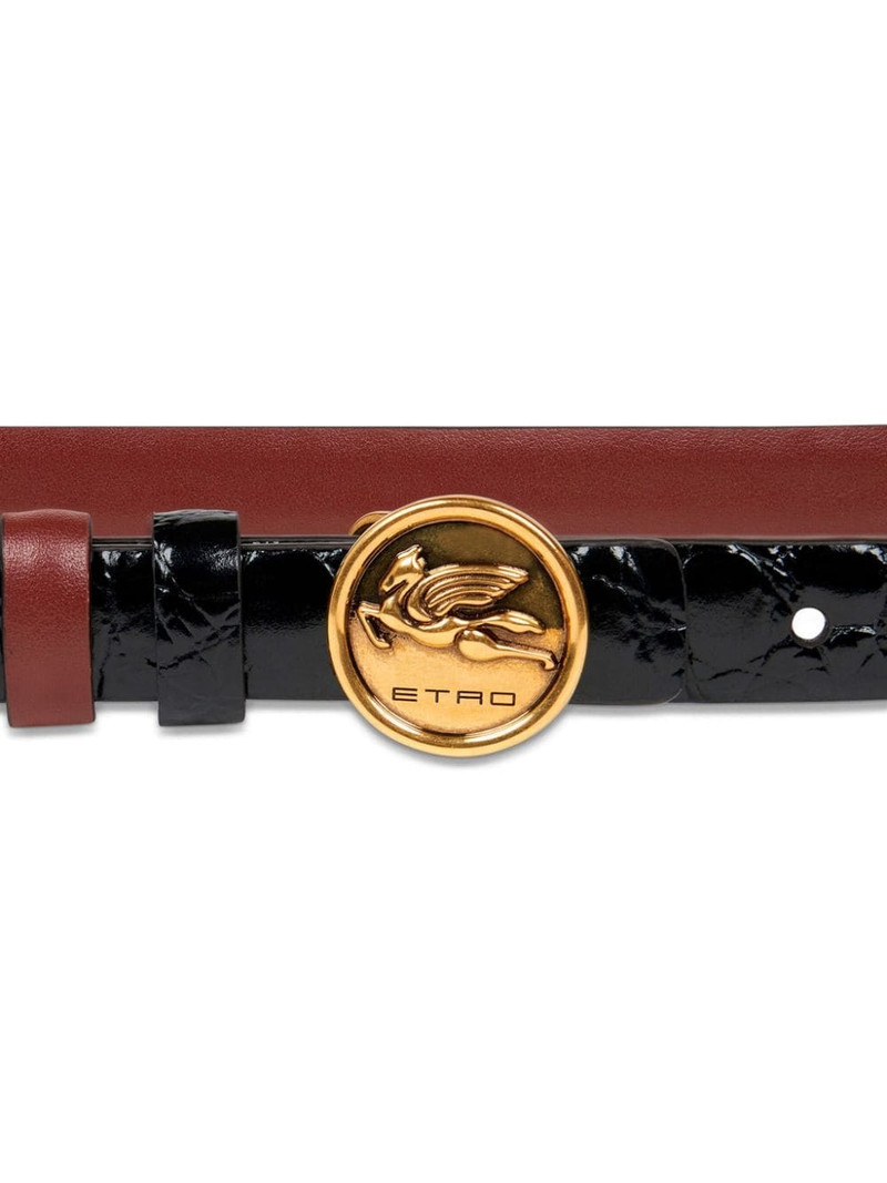 Etro Pegaso-plaque reversible belt outlook
