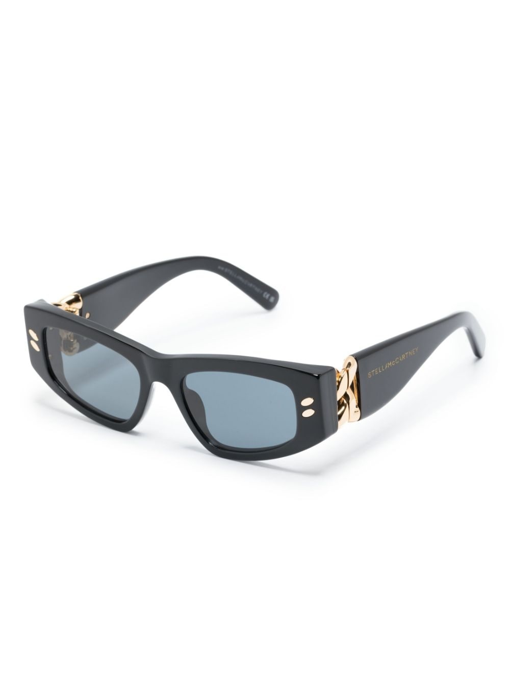 chain-link detail rectangle-frame sunglasses - 2