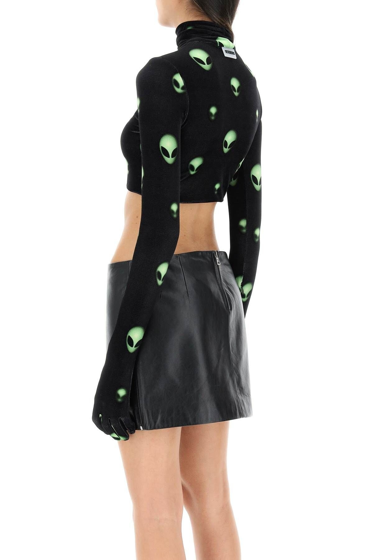 'ALIEN' CHENILLE CROPPED-TOP VETEMENTS - 4