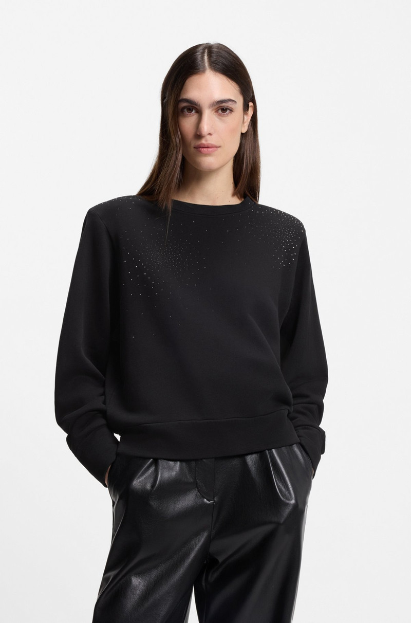 COTTON-TERRY SWEATSHIRT WITH CRYSTAL ARTWORK 2