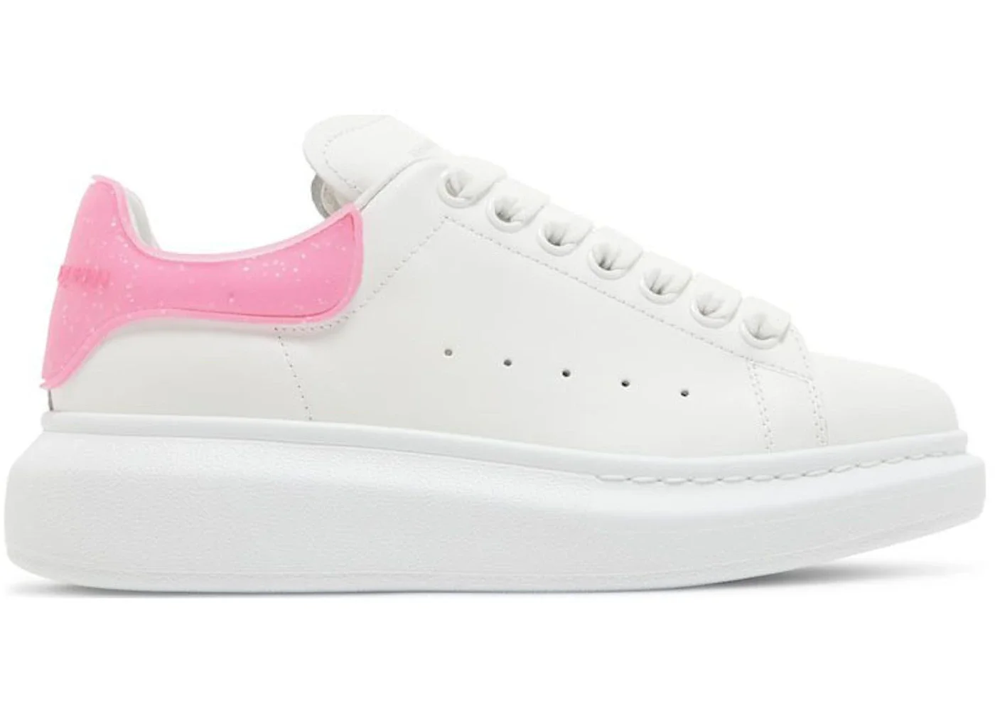 Alexander McQueen Oversized White Bright Pink Glitter (Women's) - 1