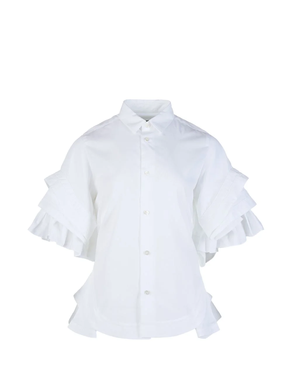 Reversable Case Noir Kei Ninomiya ruffled tiered-sleeve shirt - 3RB004051 | REVERSIBLE