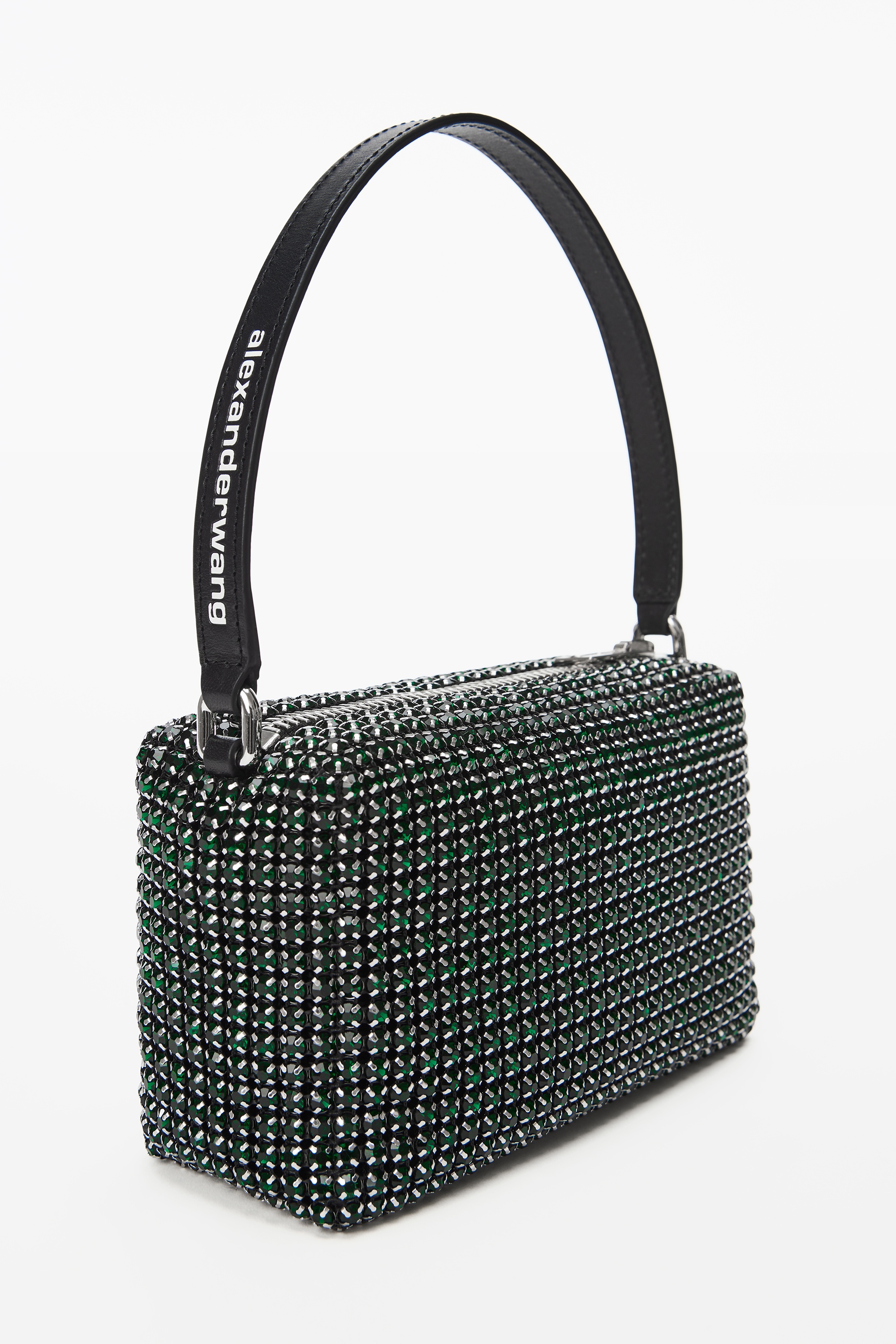 HEIRESS MEDIUM POUCH IN RHINESTONE MESH - 3