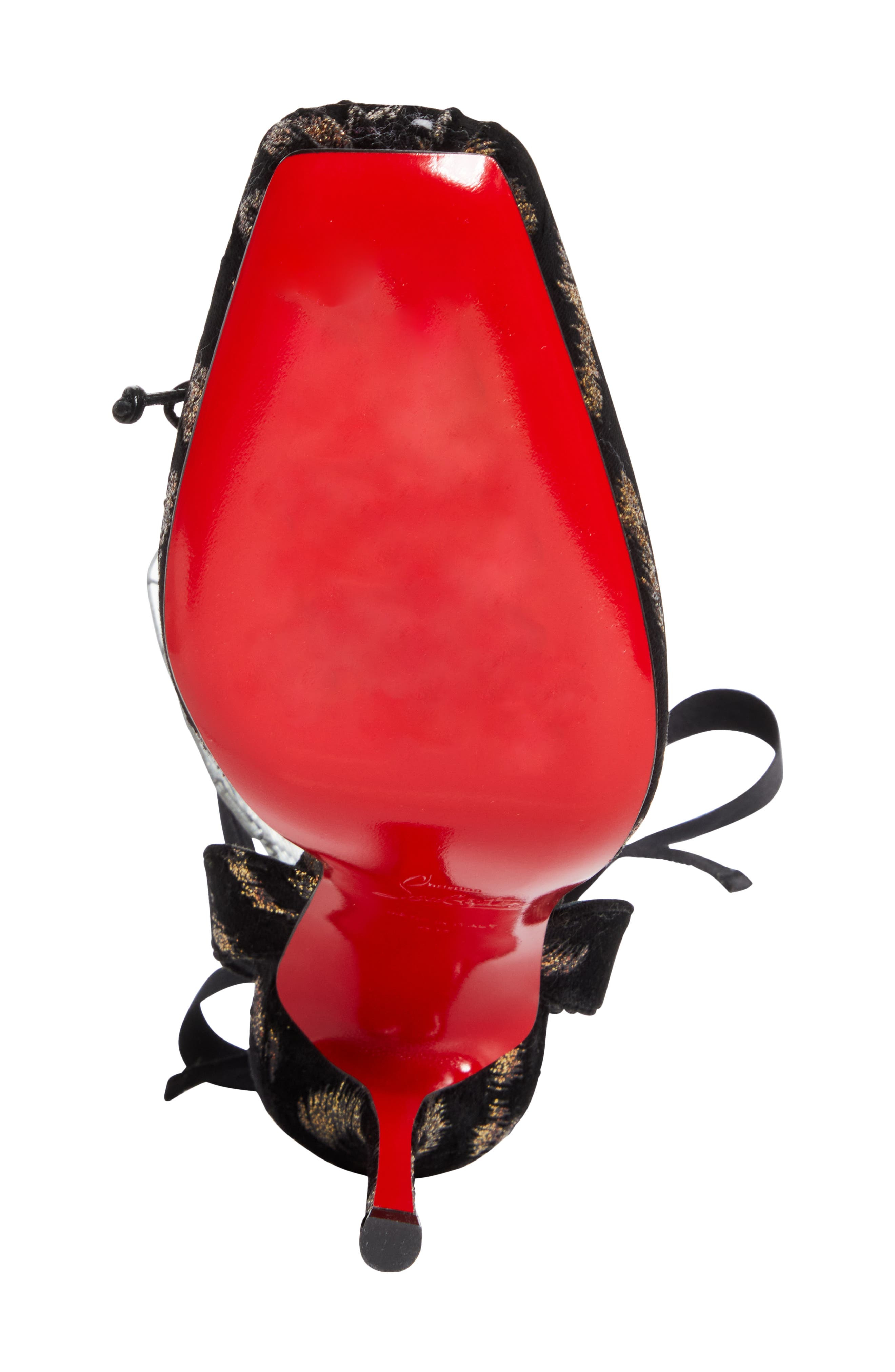 Christian Louboutin Cassia Ankle Tie Pump in Black Copper at Nordstrom - 6