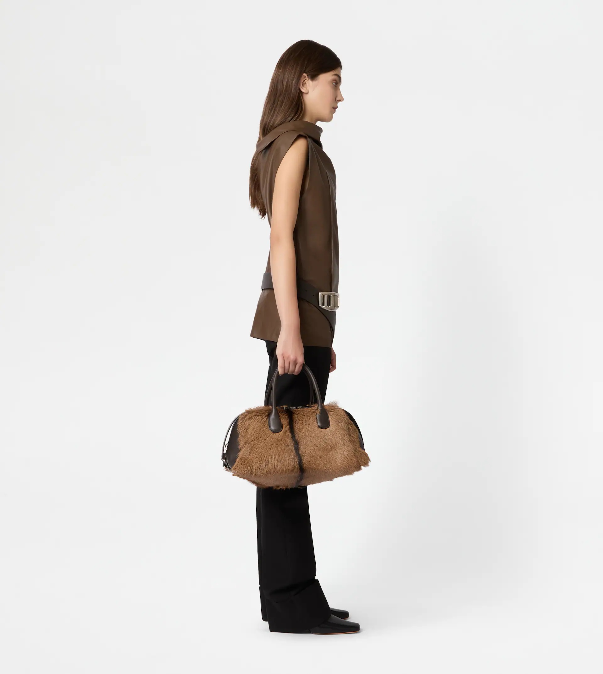 TOD'S DARSENA IN FUR MEDIUM - BROWN - 3