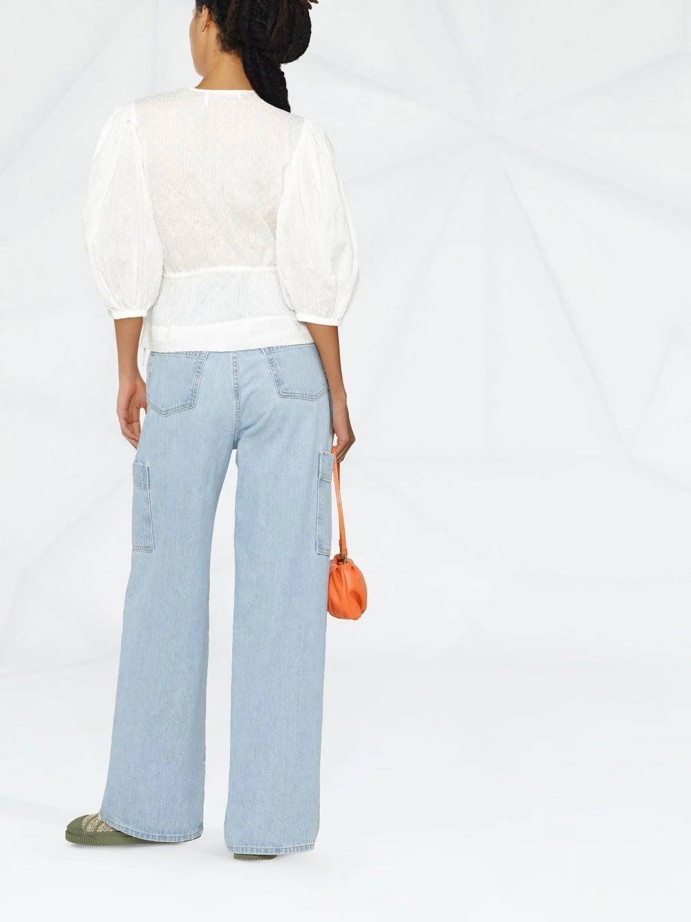 embroidered floral puff blouse - 4