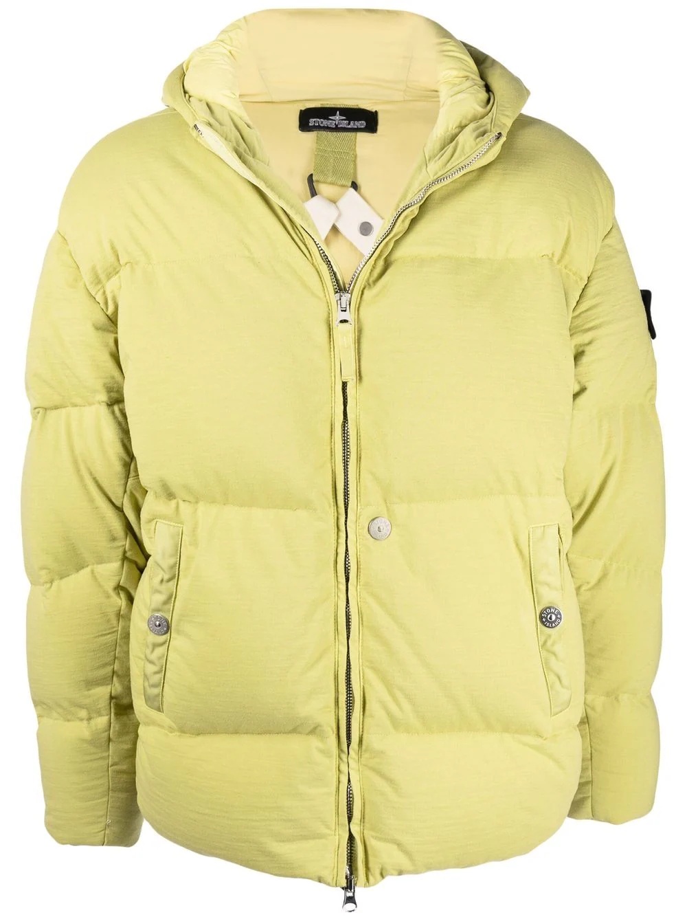 Compass patch hooded padded jacket - 1