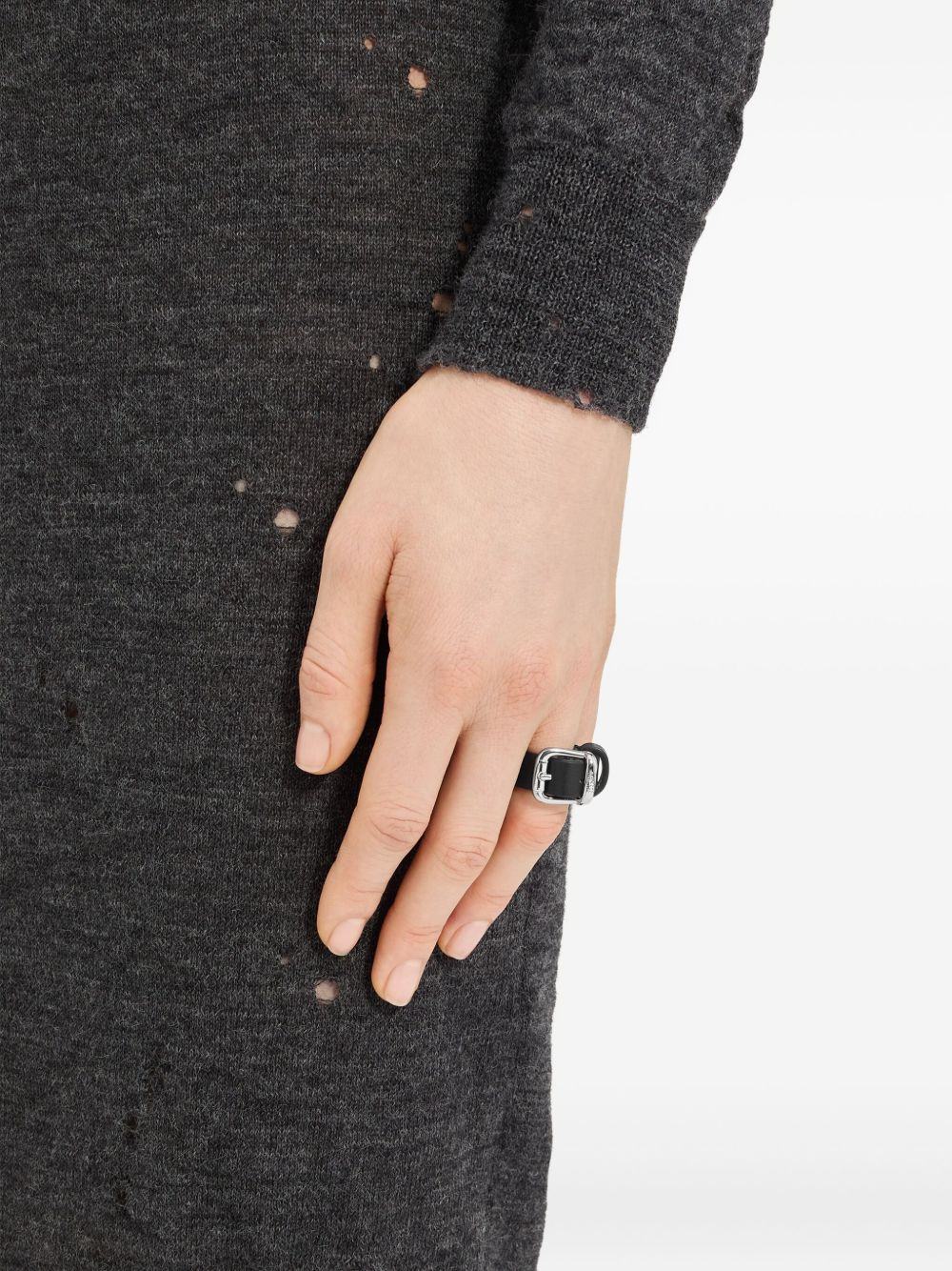 leather buckle ring - 2