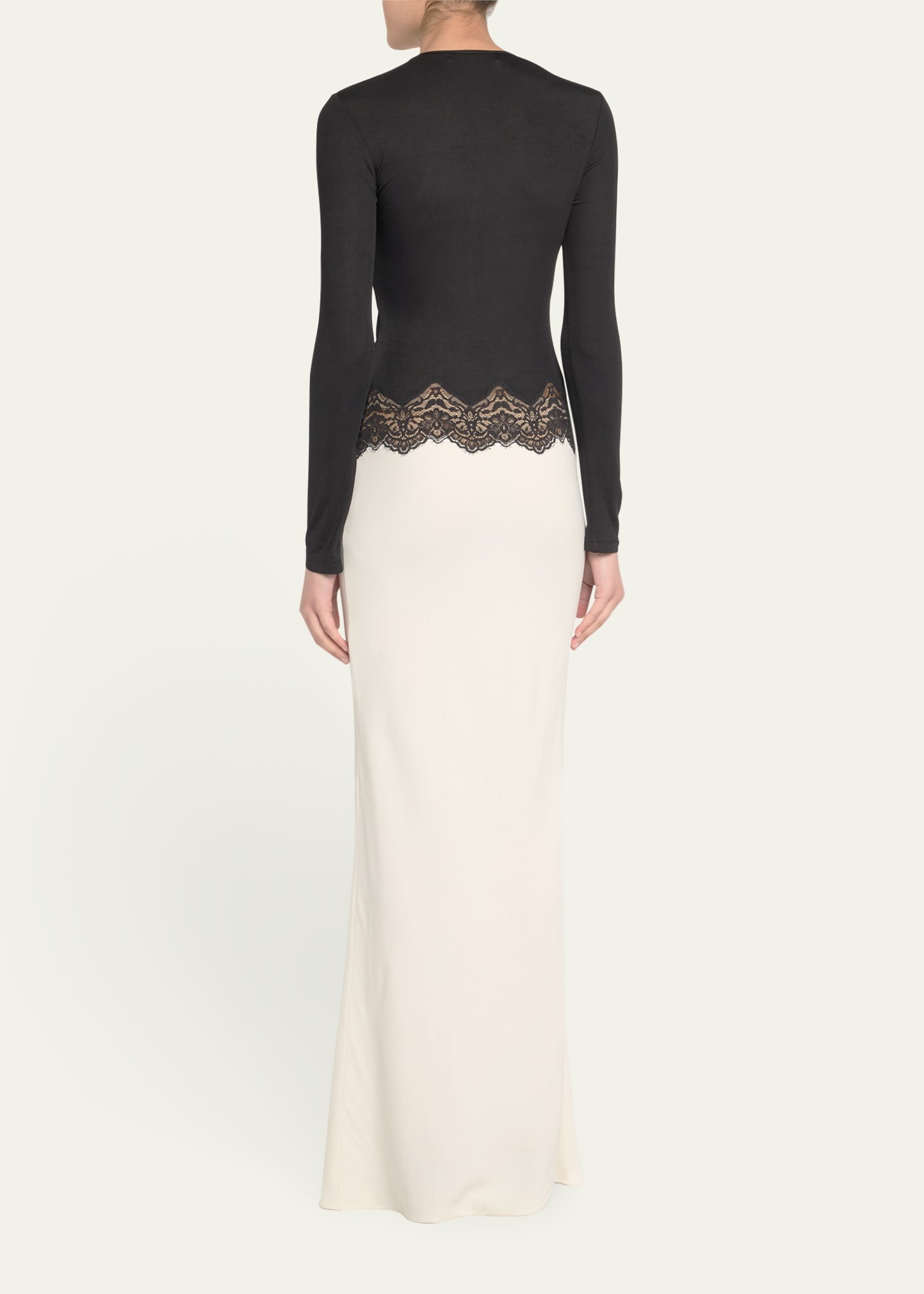 Twisted Verner-Lace Long-Sleeve Maxi Dress - 3