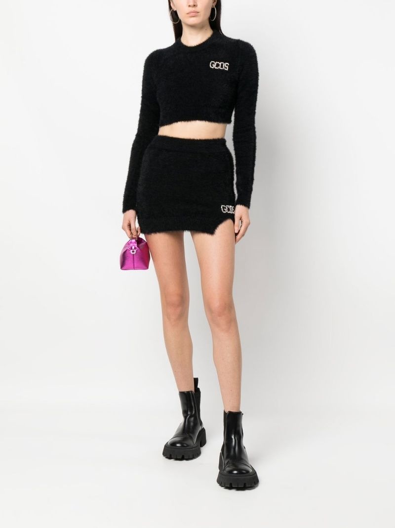 crystal-logo cropped jumper - 2