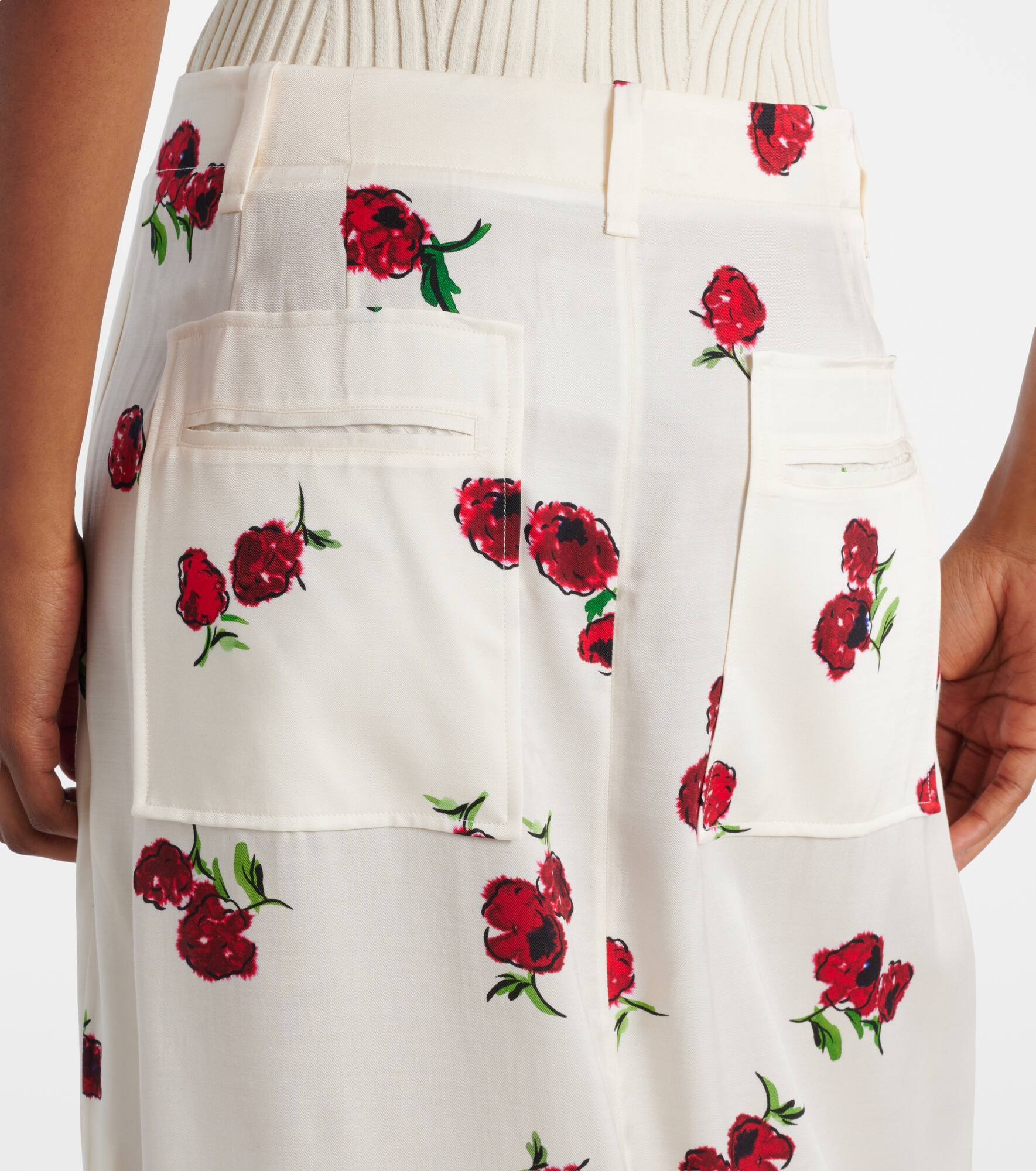 Lucian printed twill maxi skirt - 5