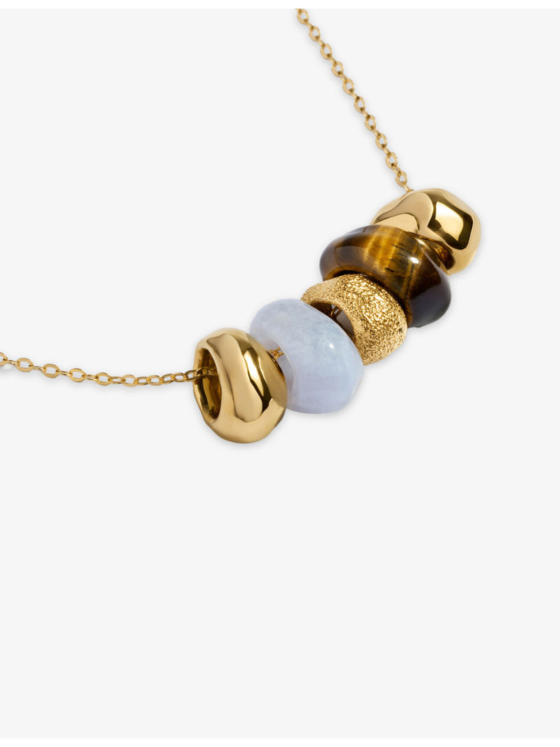 Antica 18ct Gold Vermeil And Multi Gemstone Chain Necklace 3