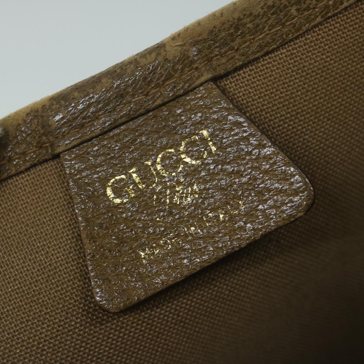 GUCCI GG Plus Supreme Web Sherry Line Tote Bag Beige Red Green - 16