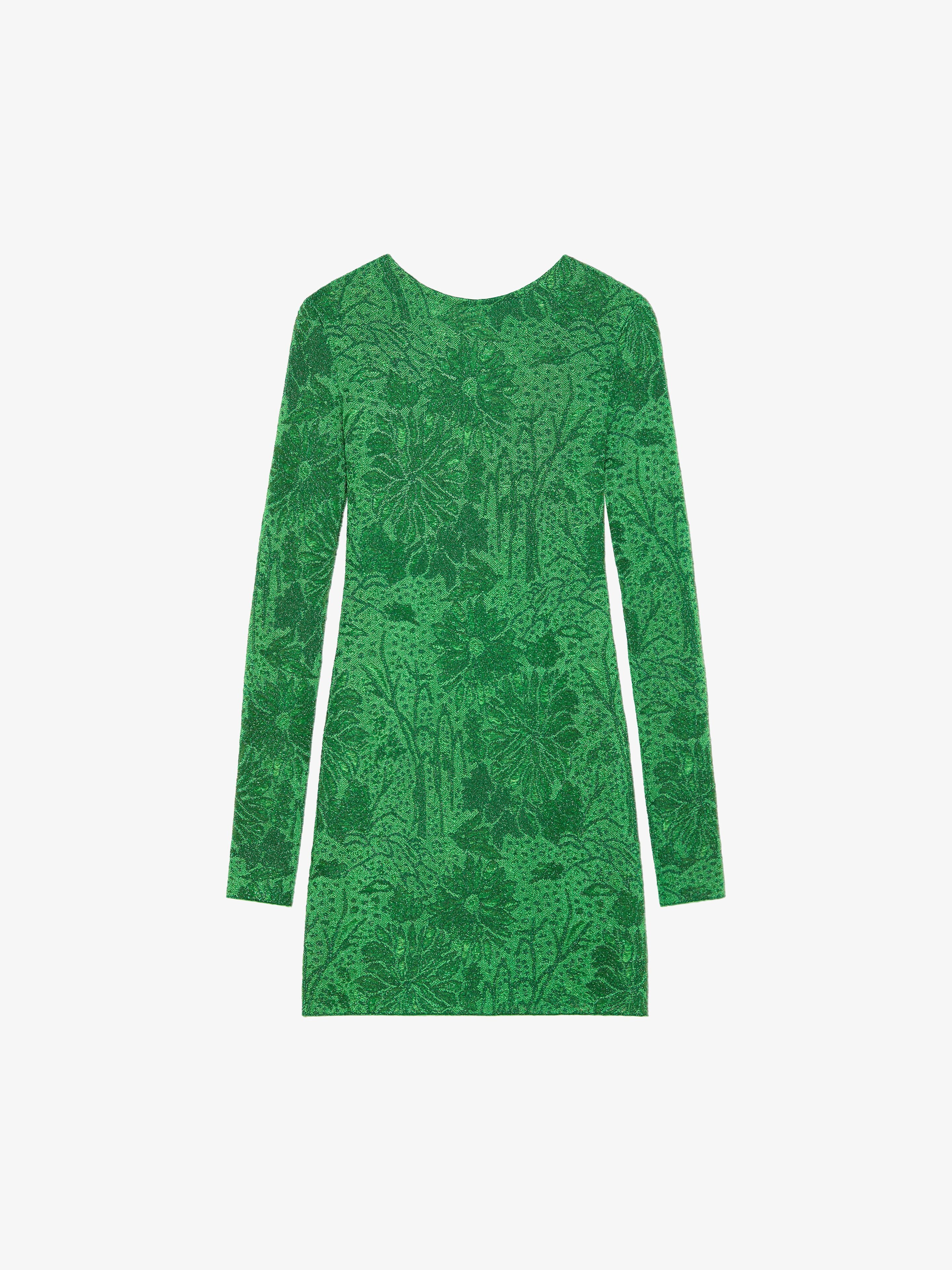 DRESS IN LUREX WITH FLORAL JACQUARD - 1