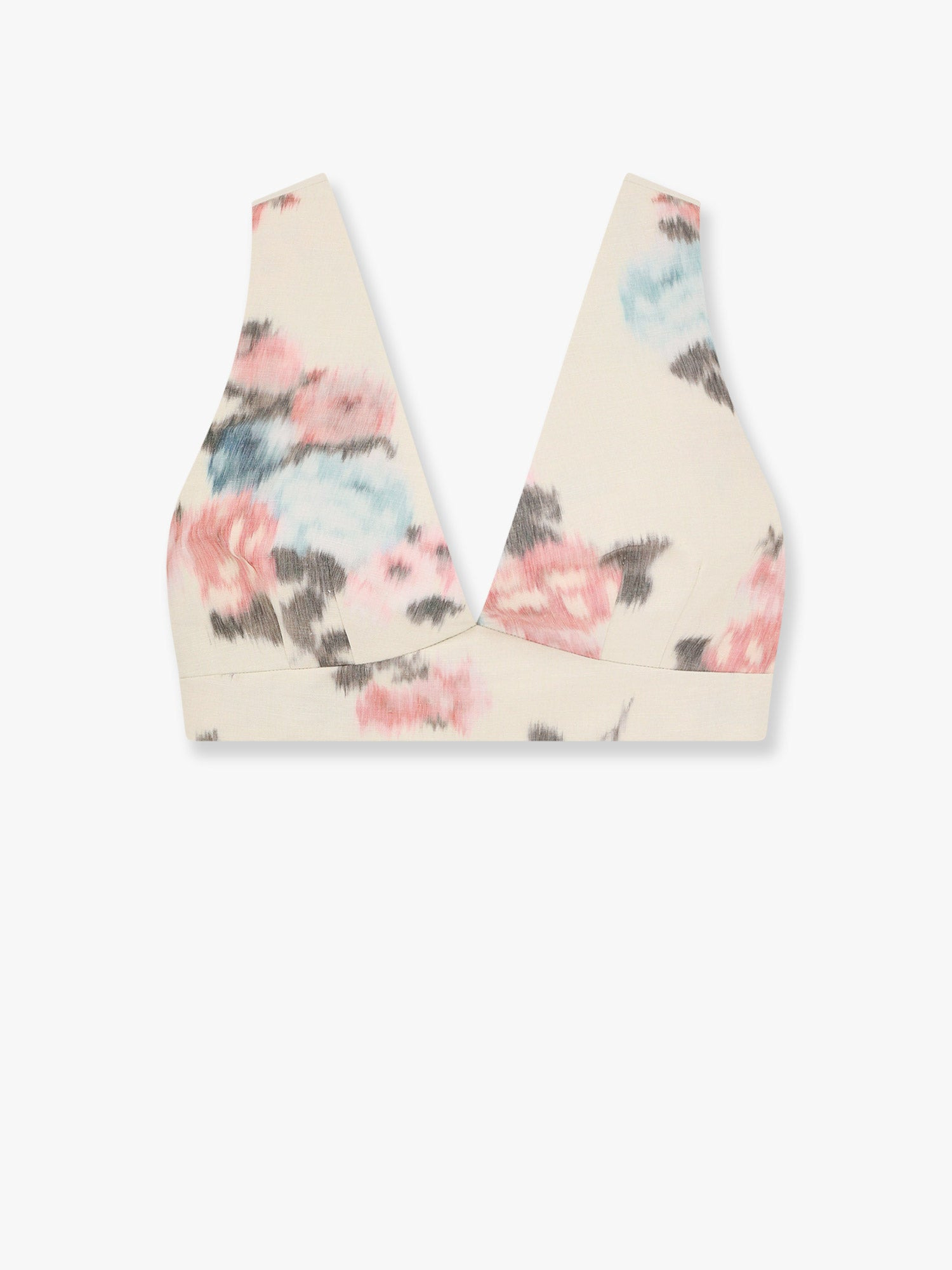 PHILOSOPHY DI LORENZO SERAFINI - Philosophy Di Lorenzo Serafini Linen Blend Top With Floral Print - 1
