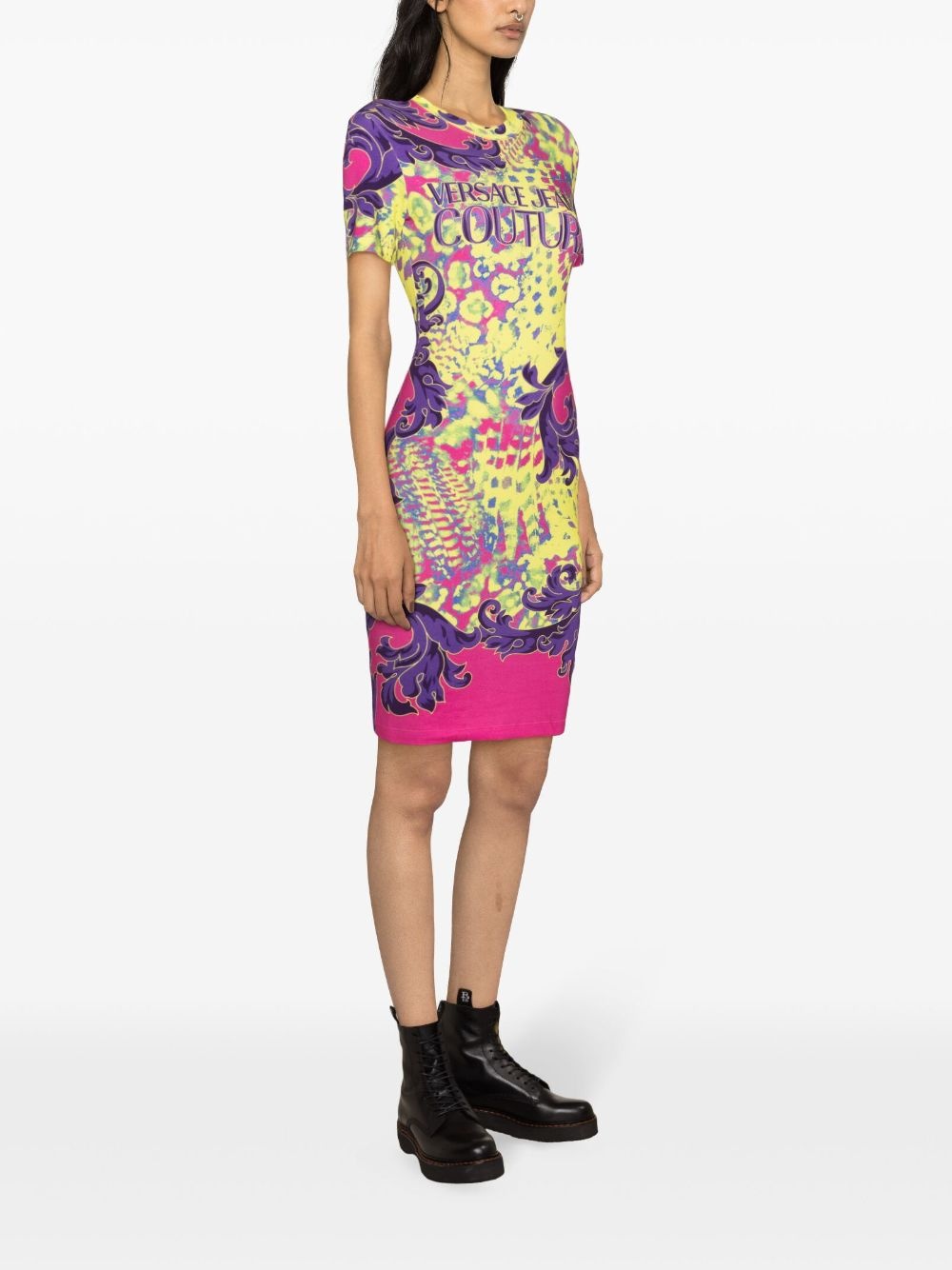 Animalier graphic-print midi dress - 3