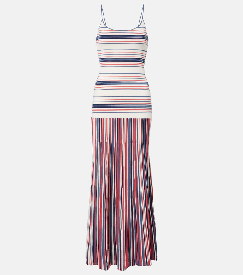 Citara striped cotton-blend maxi dress 1