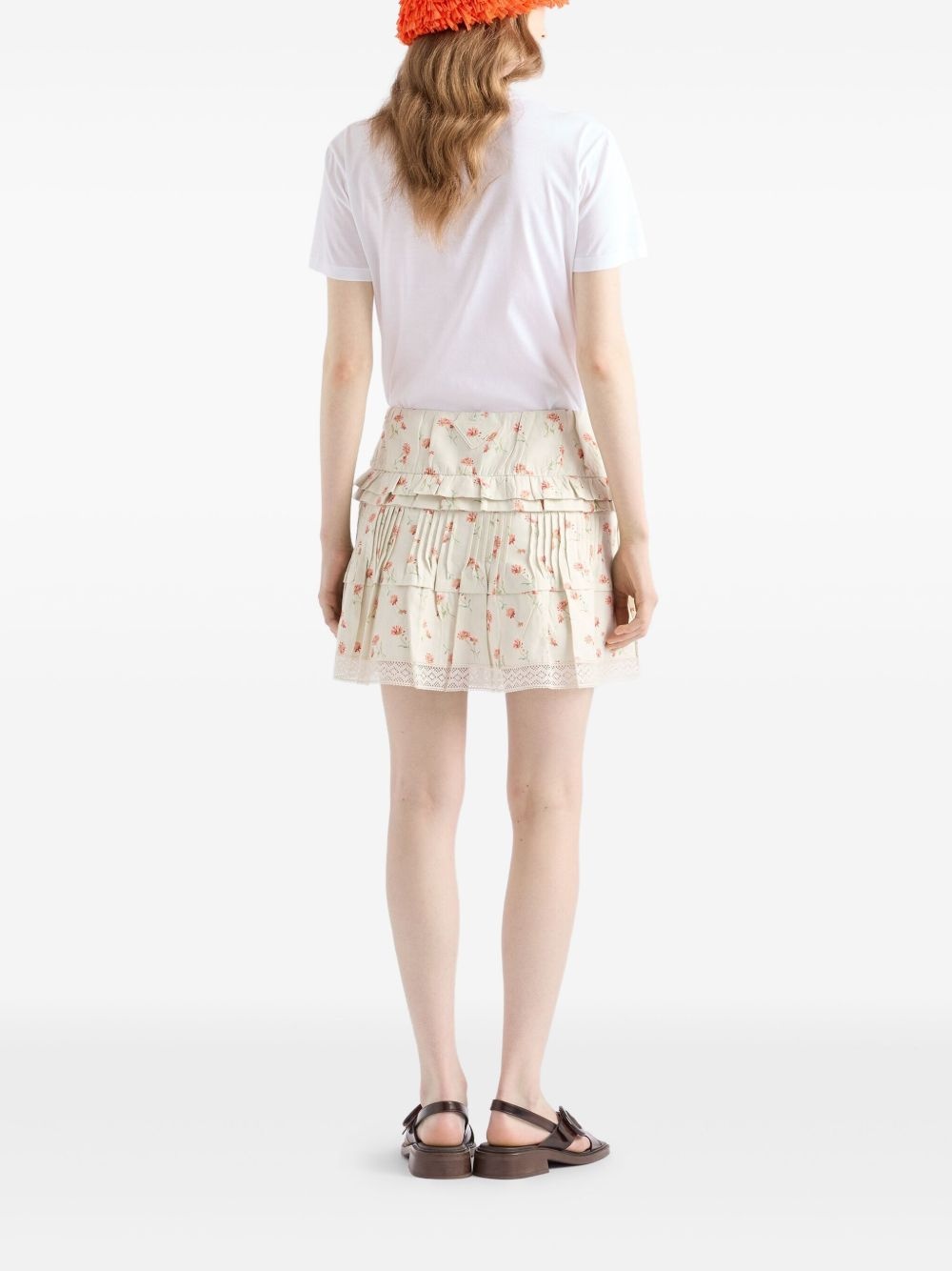 floral-print skirt - 3