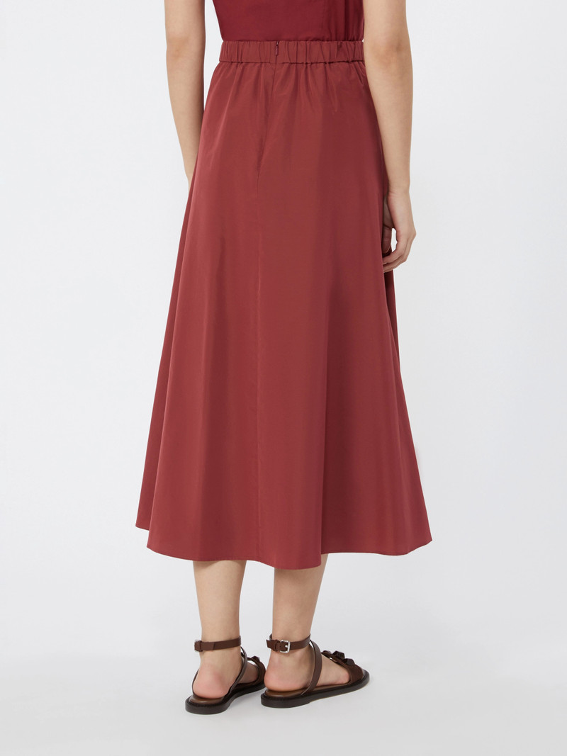 FORMICA Pleated taffeta long skirt - CHERRY 4