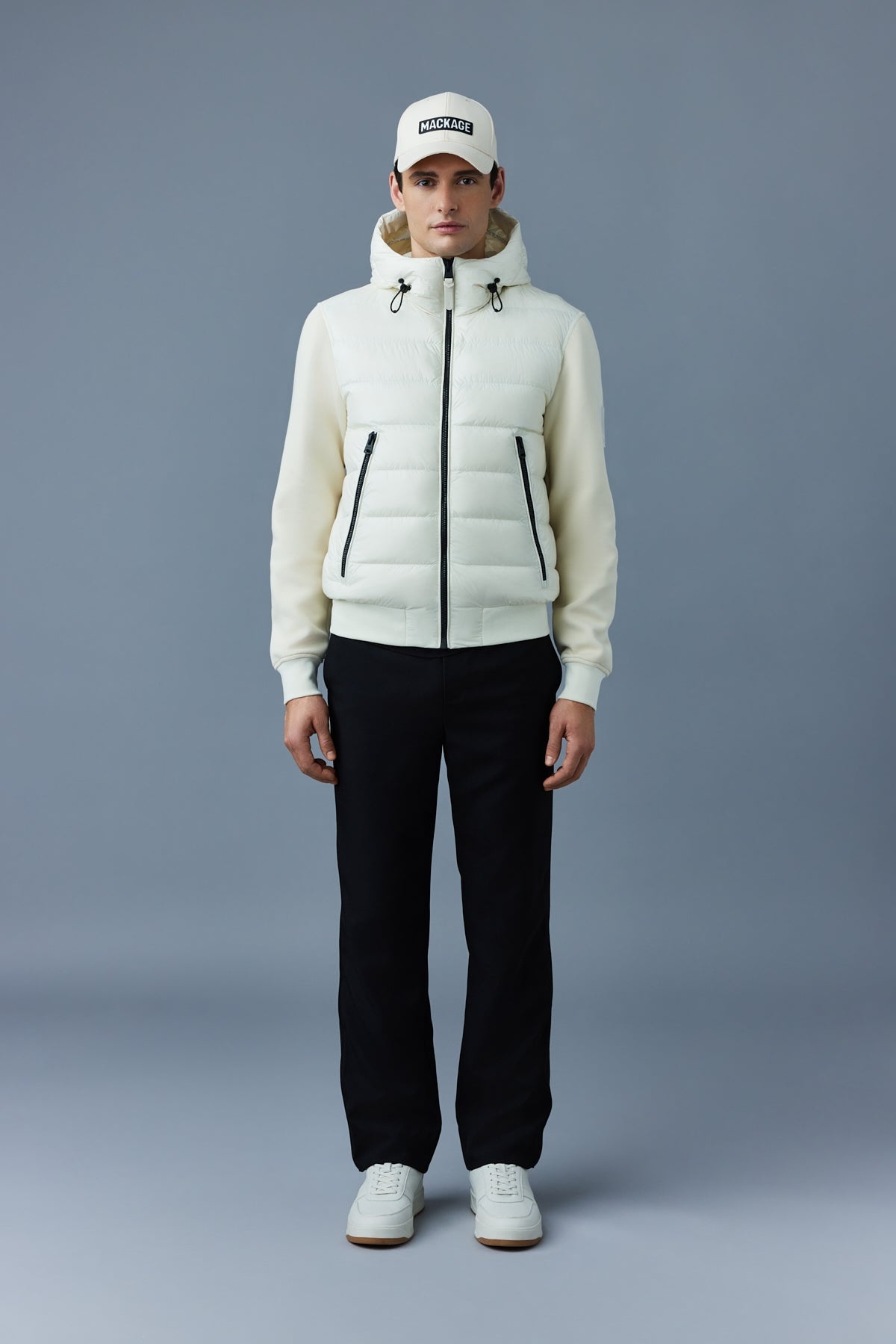 FRANK Double-face jersey bomber jacket with hood - 2