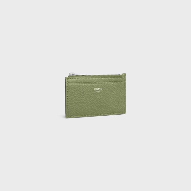CELINE Zipped Card Holder IN GRAINED CALFSKIN outlook