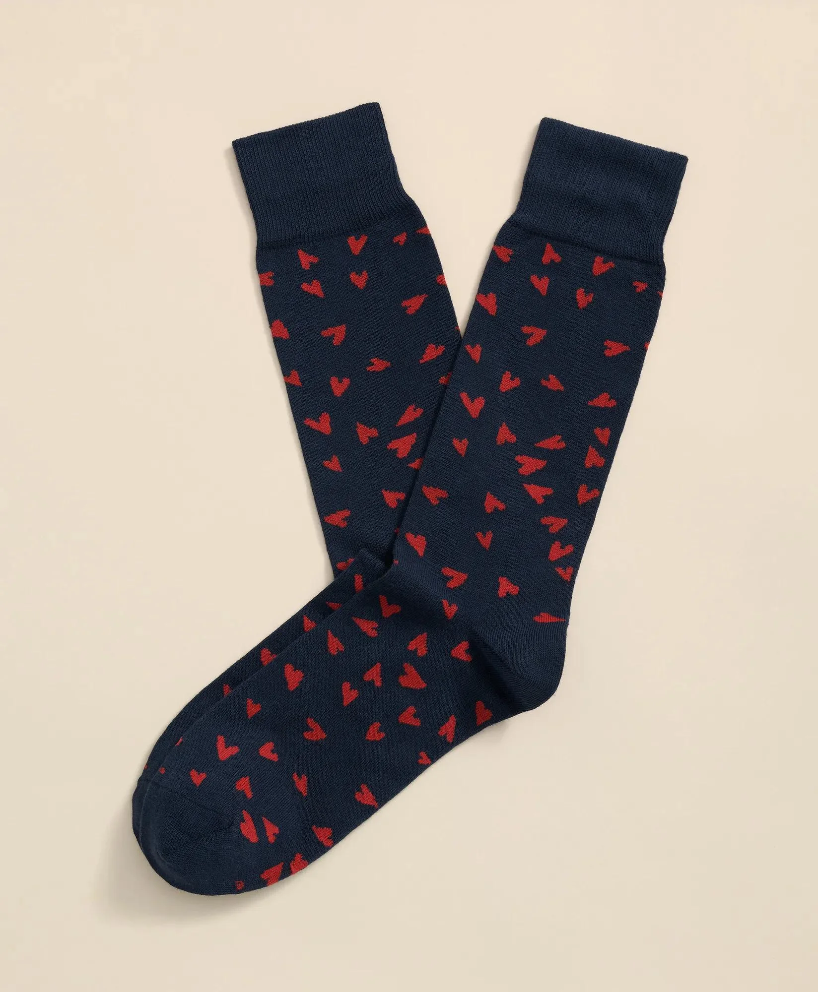 Cotton-Blend Heart Socks - 1